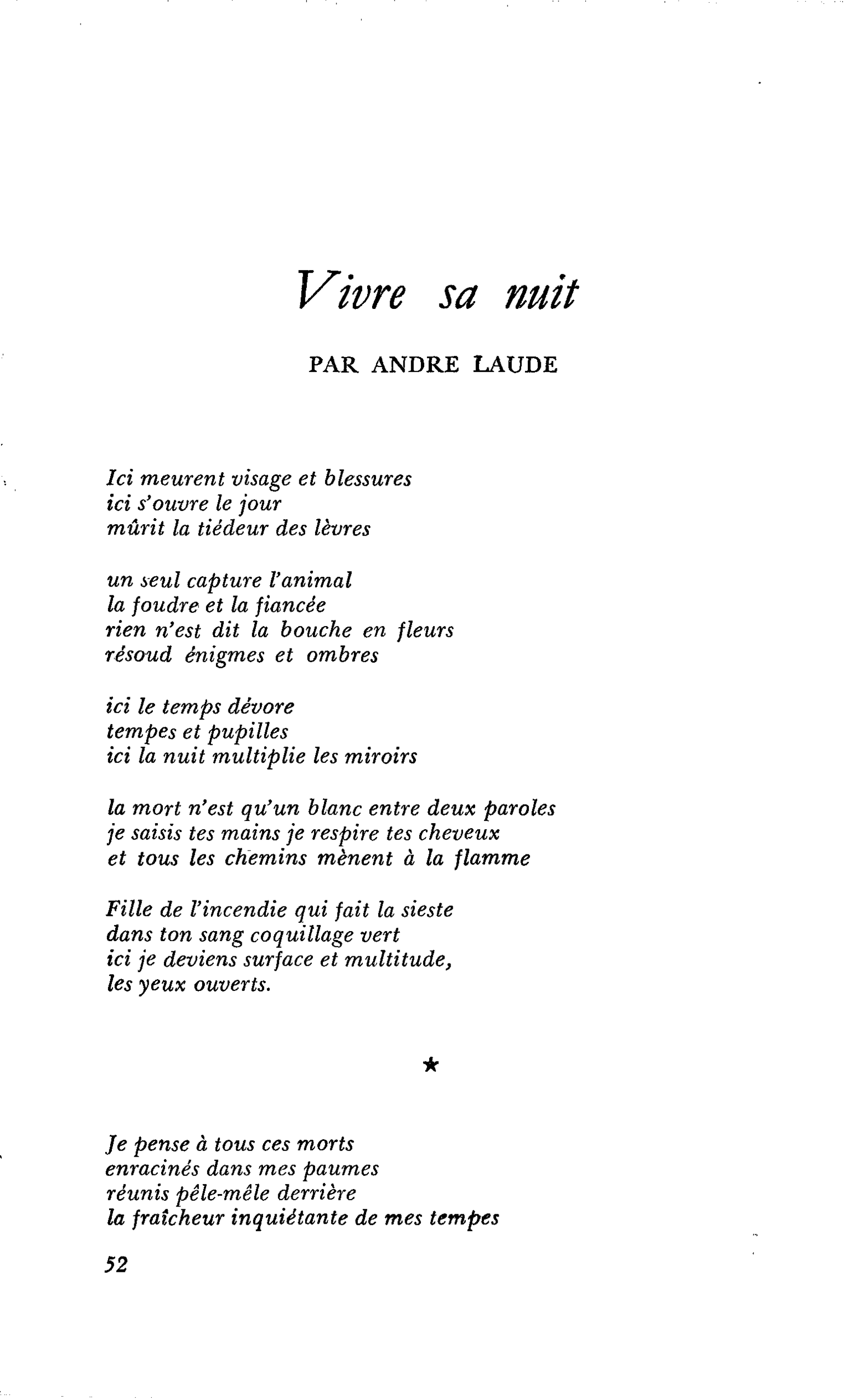 Vivre sa nuit