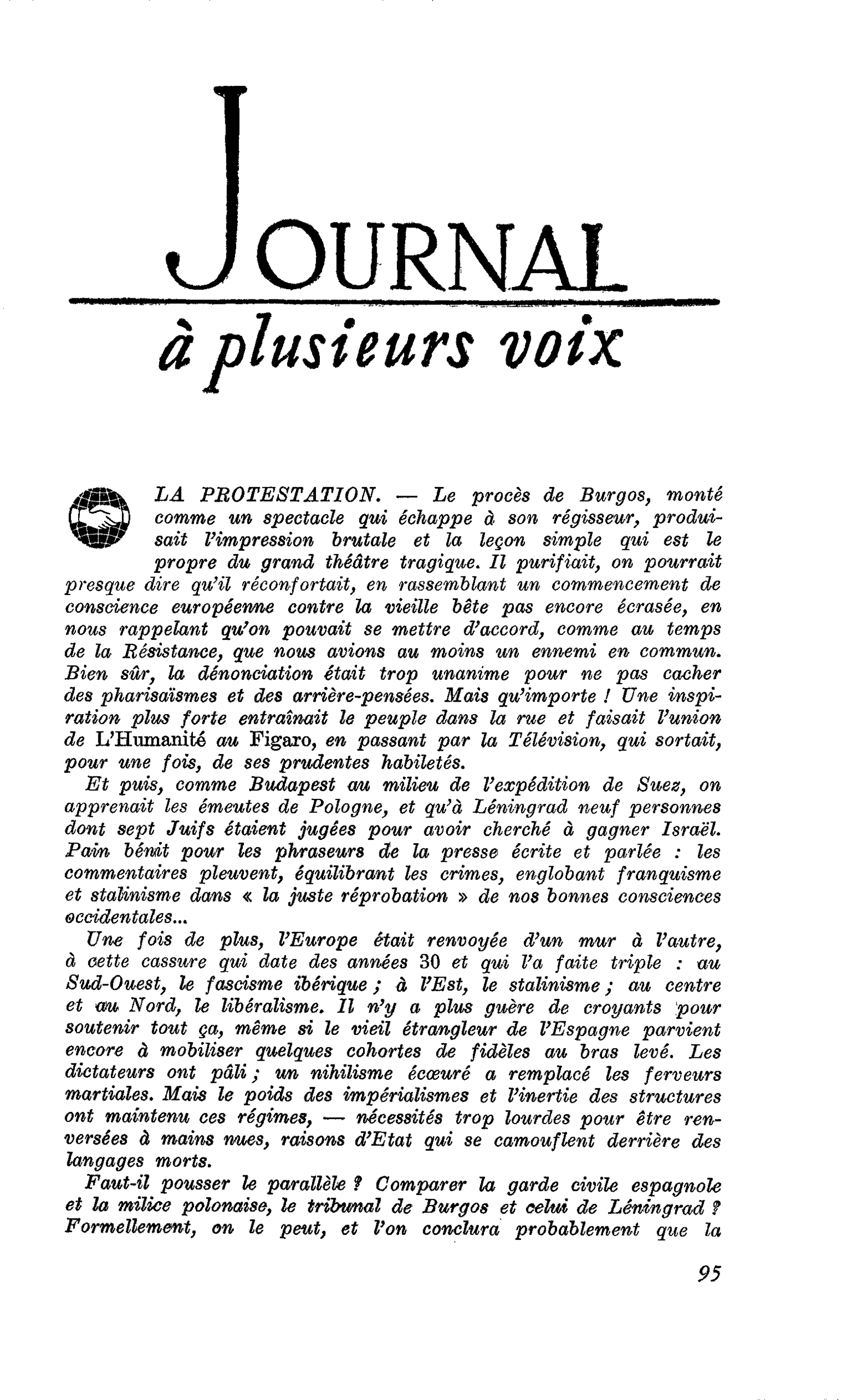 LA PROTESTATION