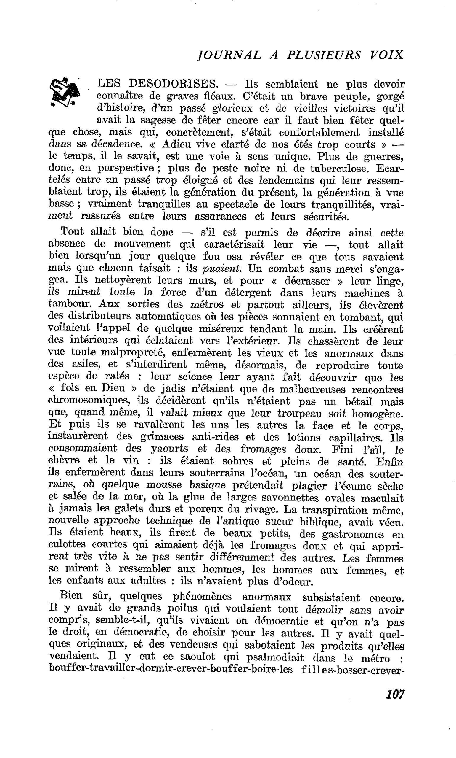 LES DESODORISES