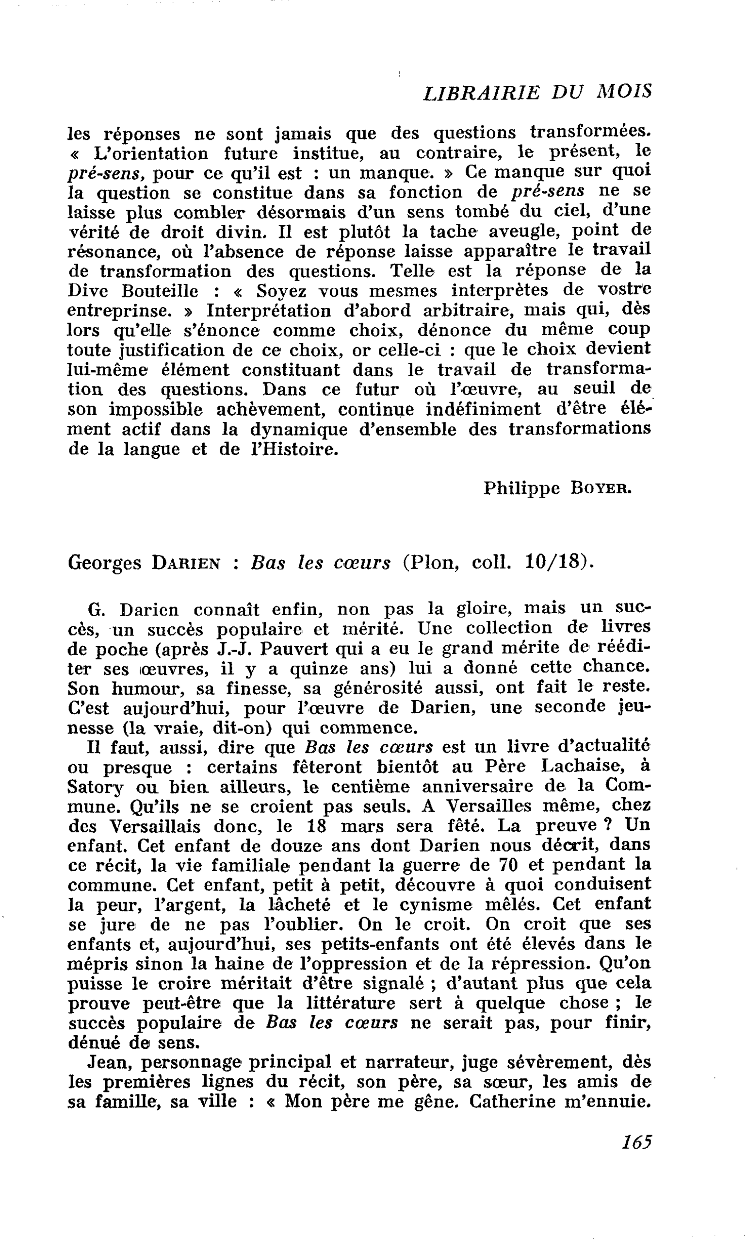 Georges Darien : Bas les coeurs