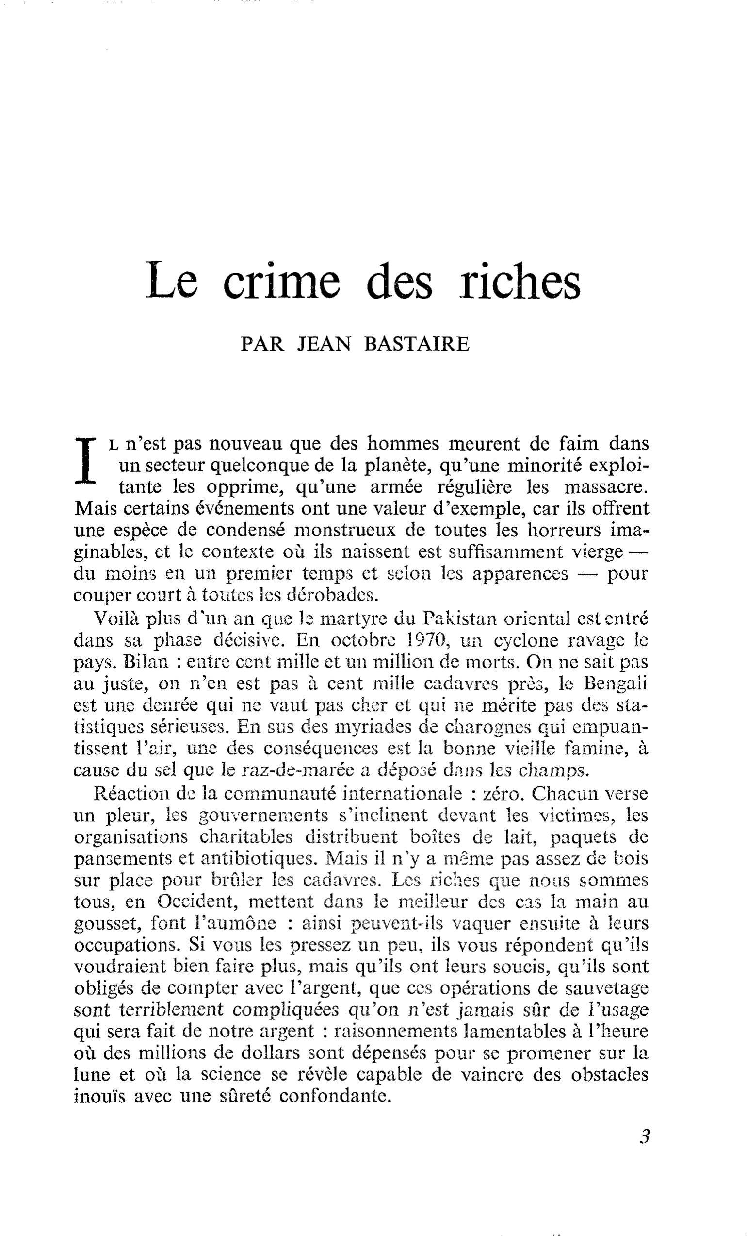 Le crime des riches