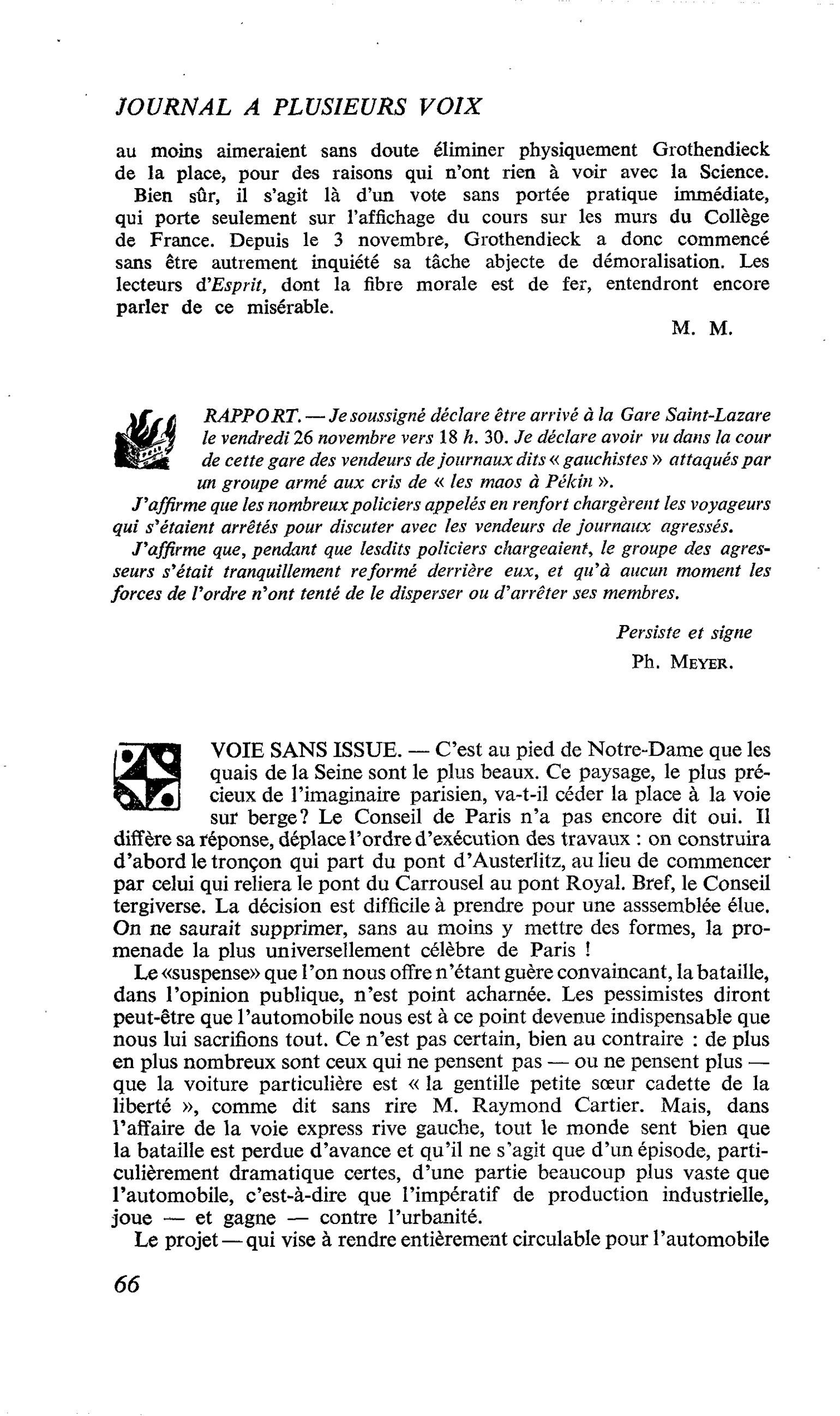 VOIE SANS ISSUE