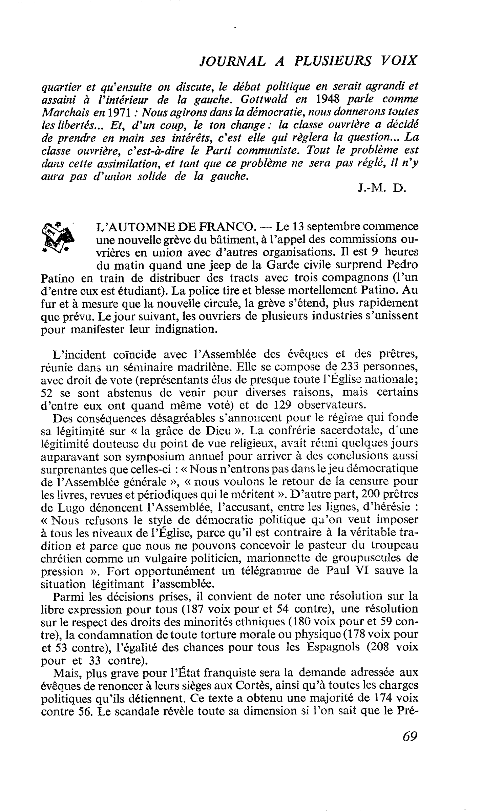 L’AUTOMNE DE FRANCO