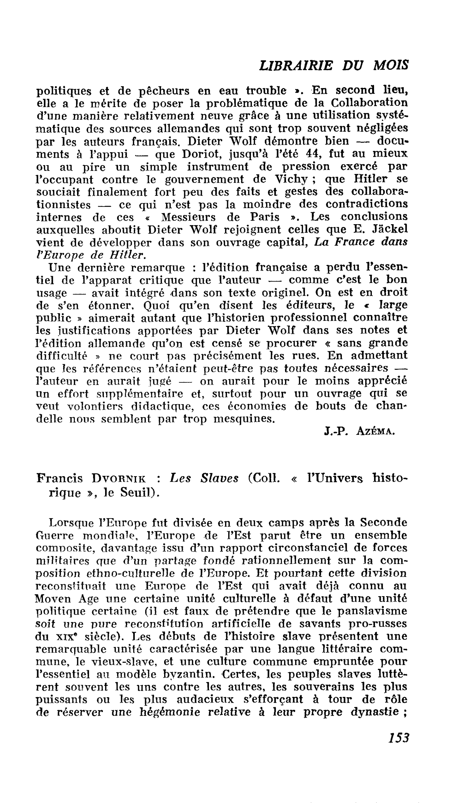Francis Dvornik : Les Slaves