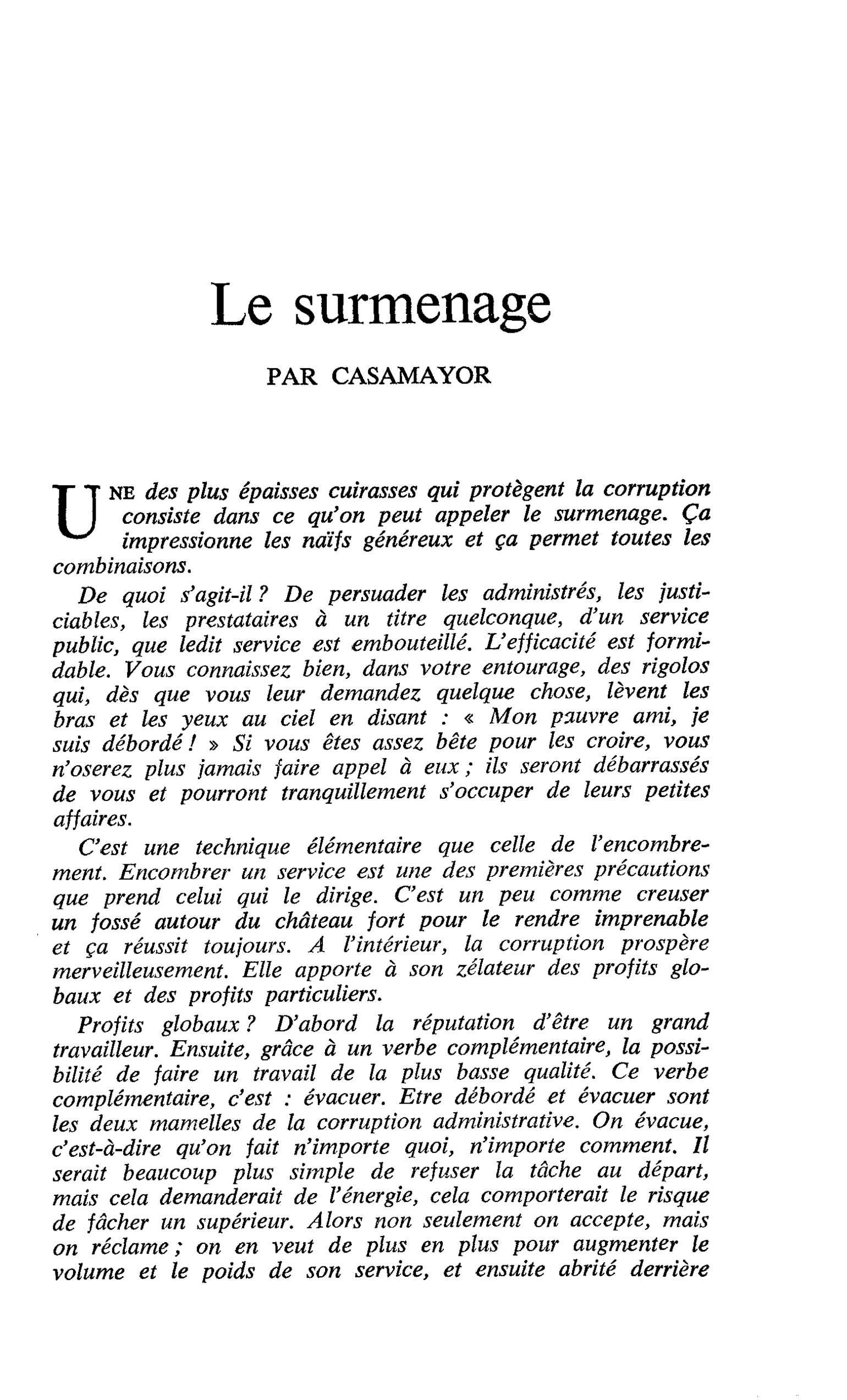 Le surmenage