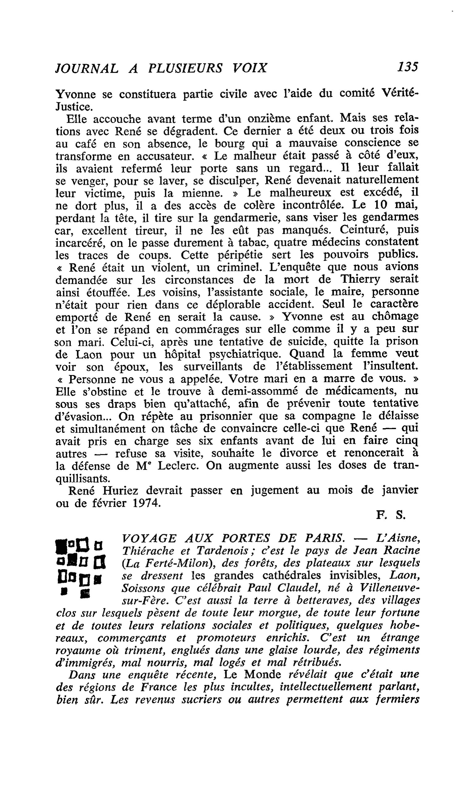 VOYAGE AUX PORTES DE PARIS