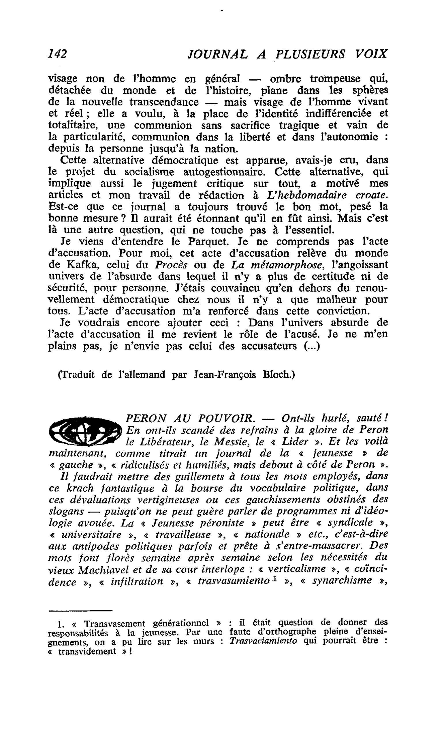 PERON AU POUVOIR