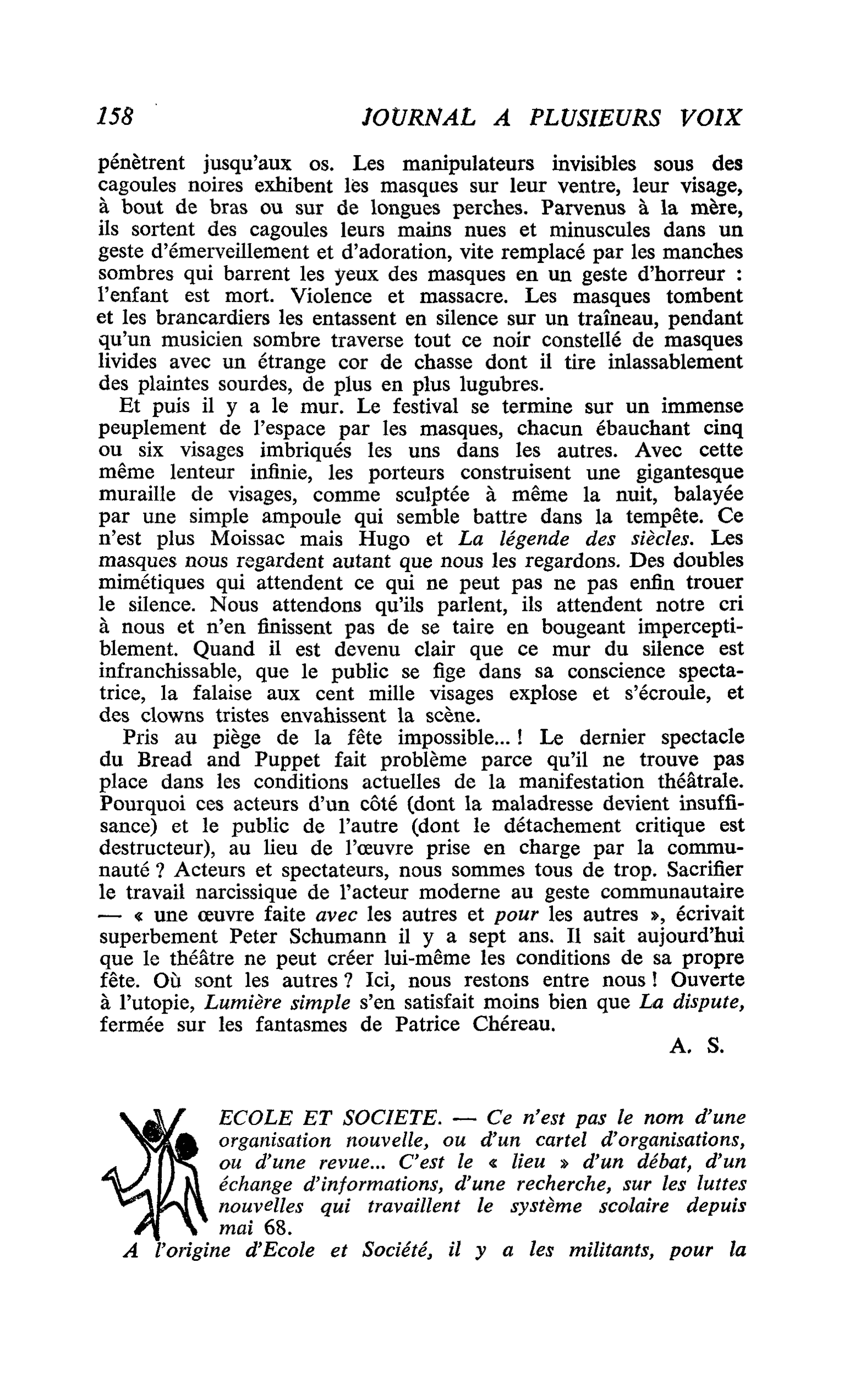 ECOLE ET SOCIETE