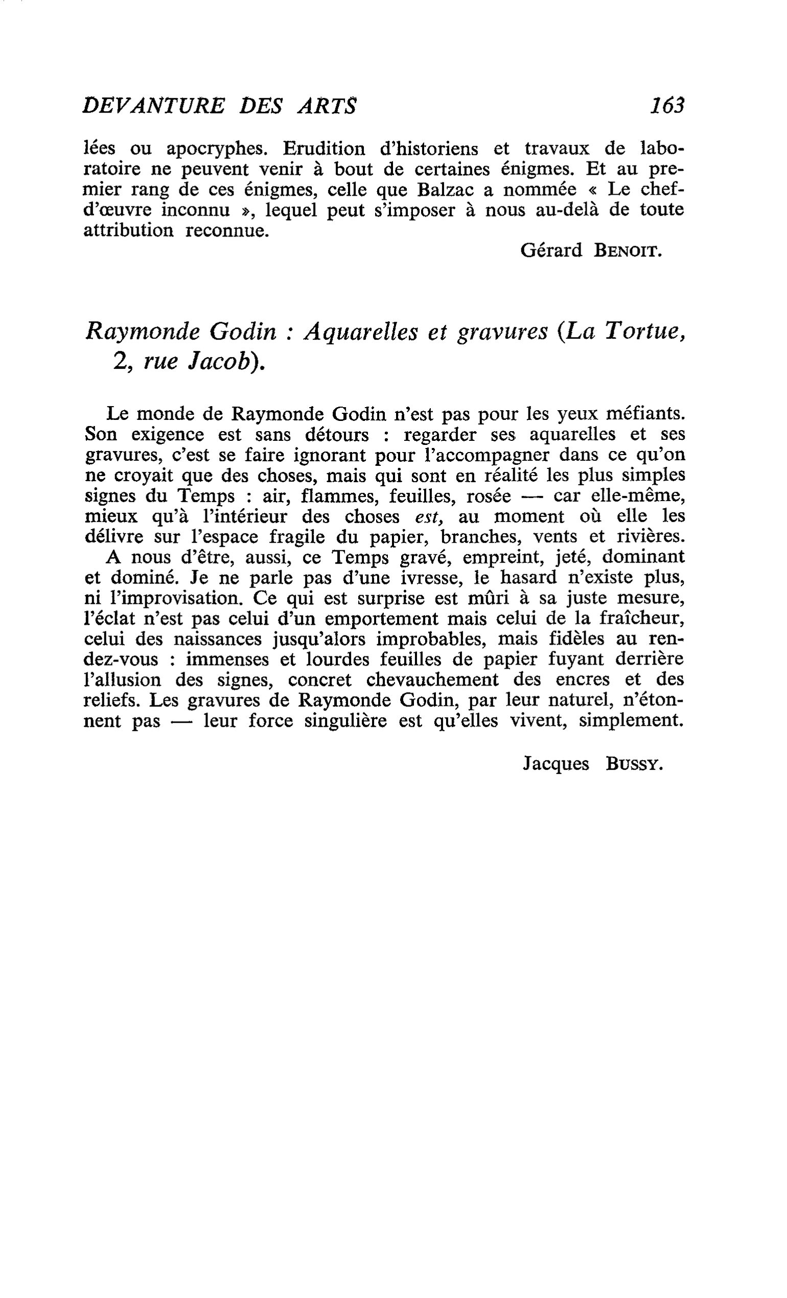 Raymonde Godin : Aquarelles et gravures