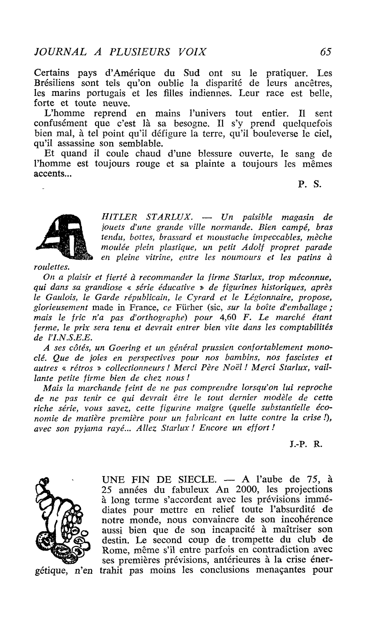 UNE FIN DE SIECLE