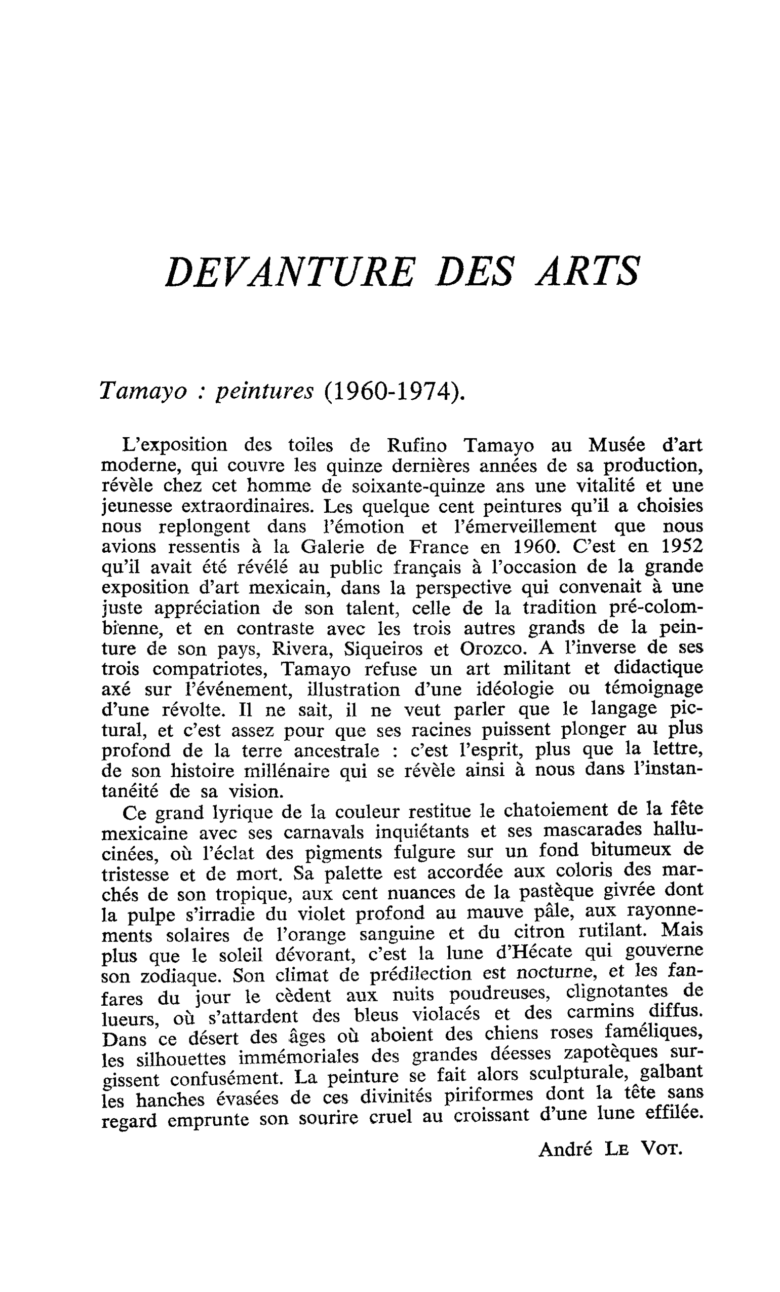 Tamayo : peintures (1960-1974)