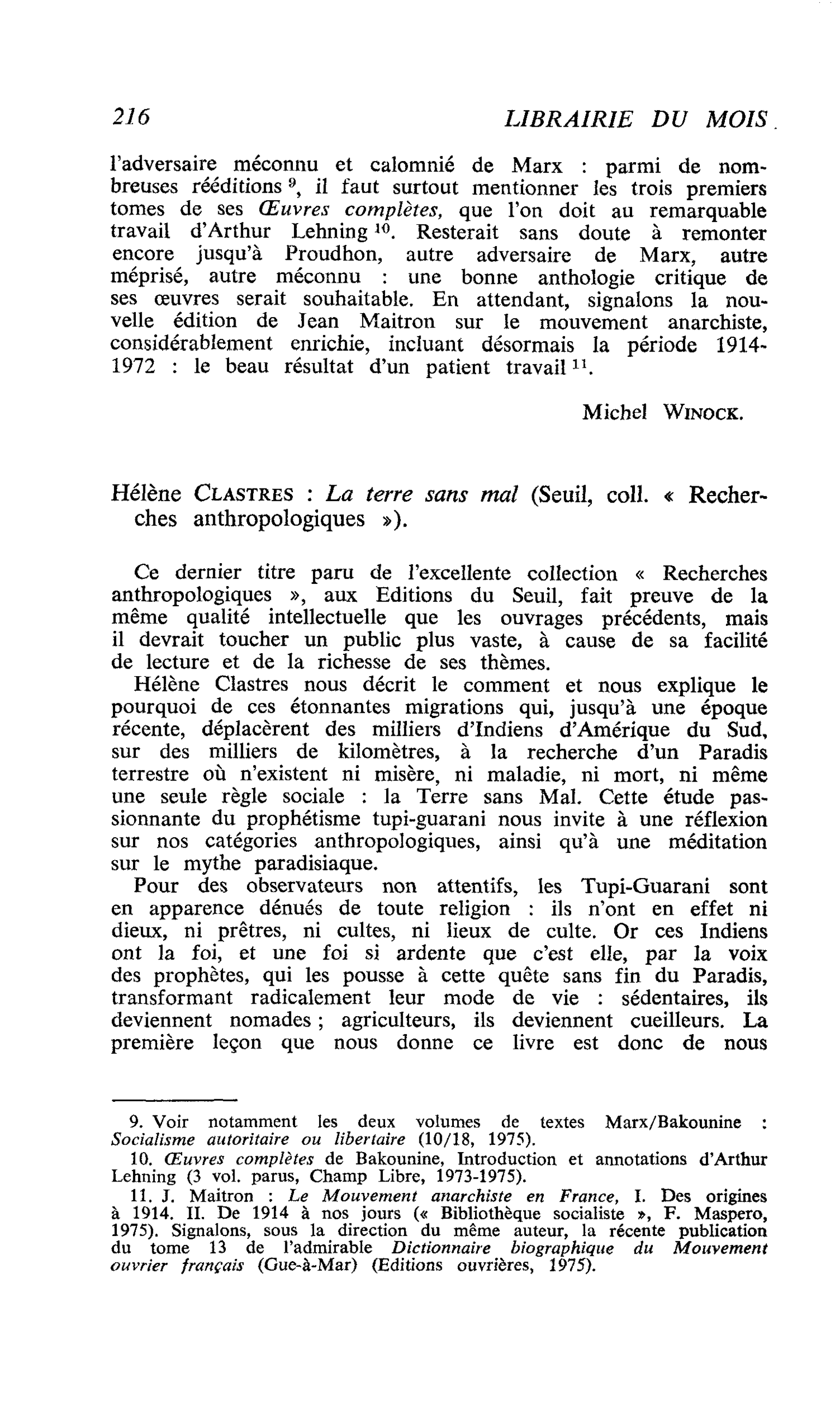 Hélène Clastres : La terre sans mal