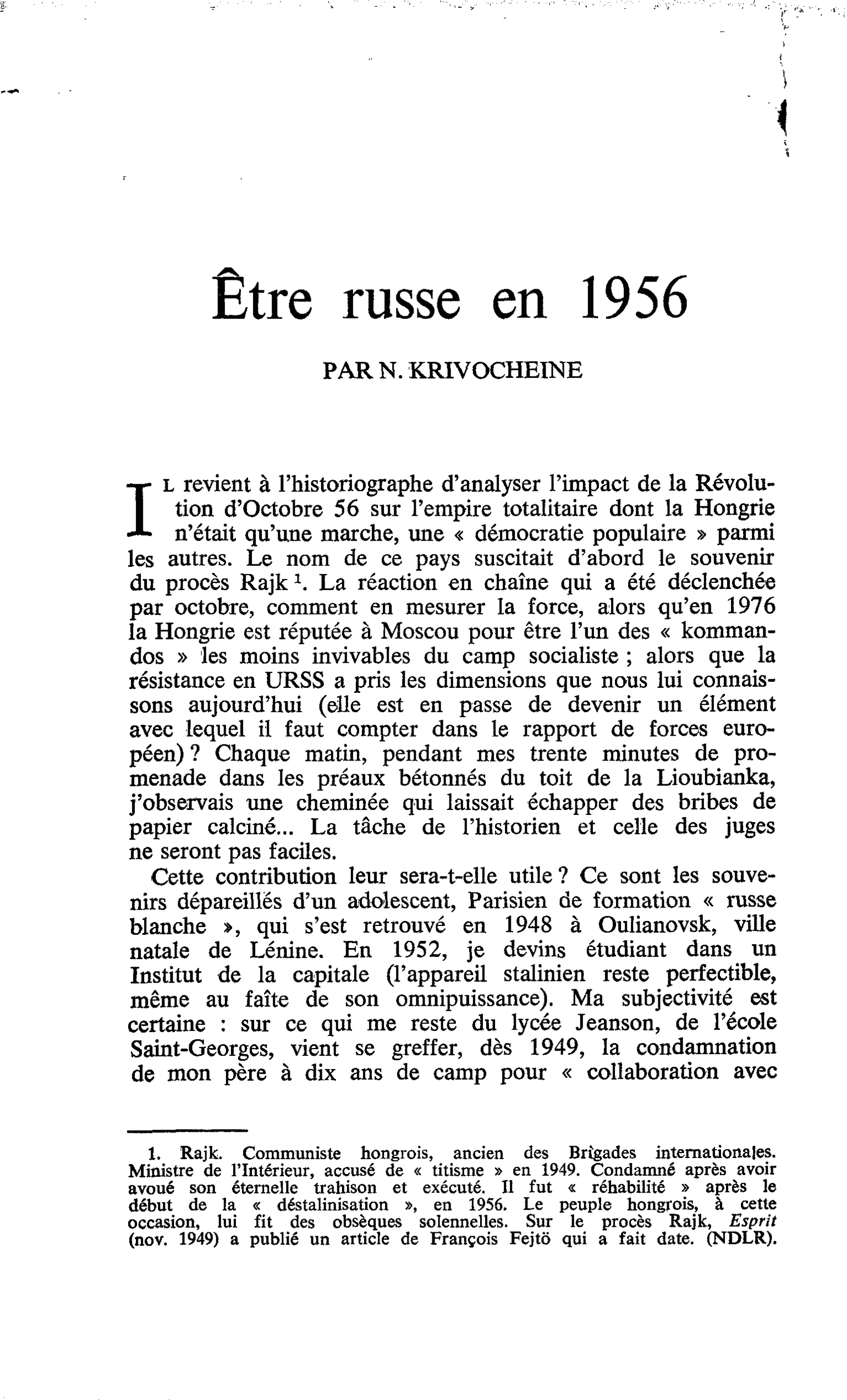 Être russe en 1956