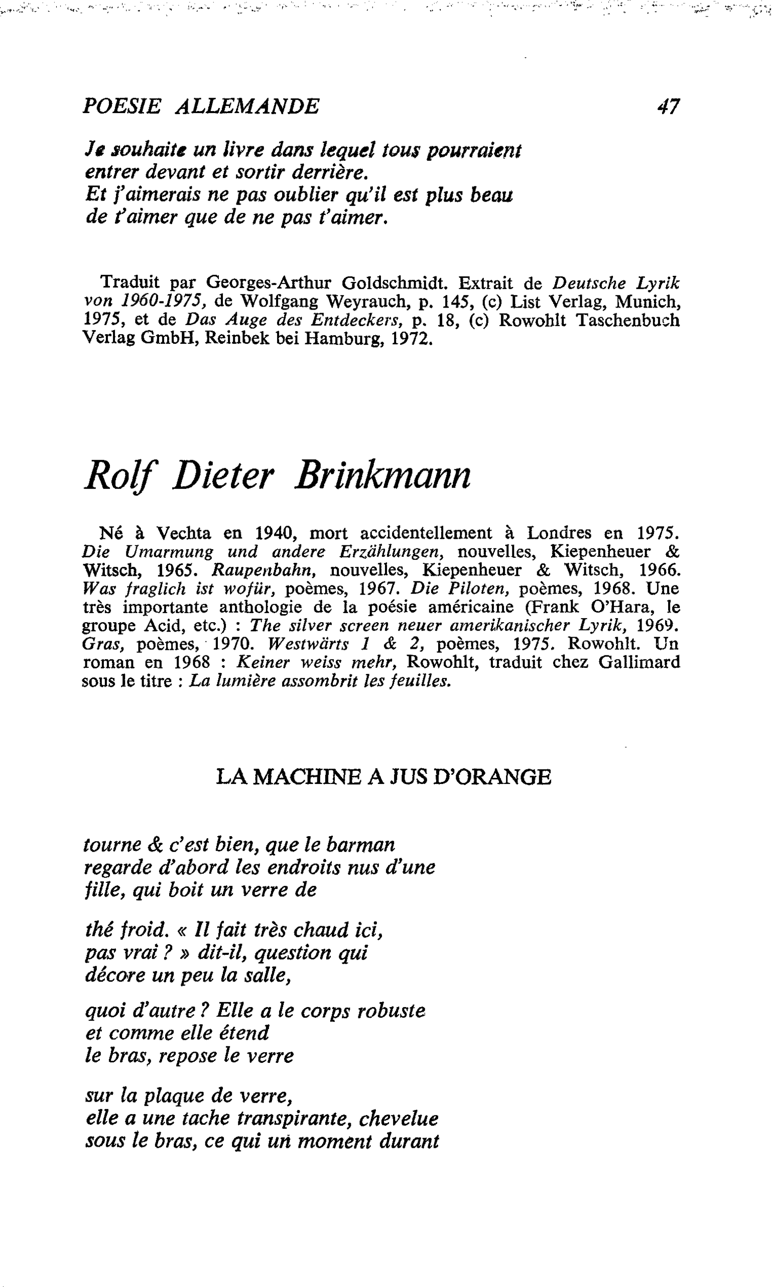 Rolf Dieter Brinkmann