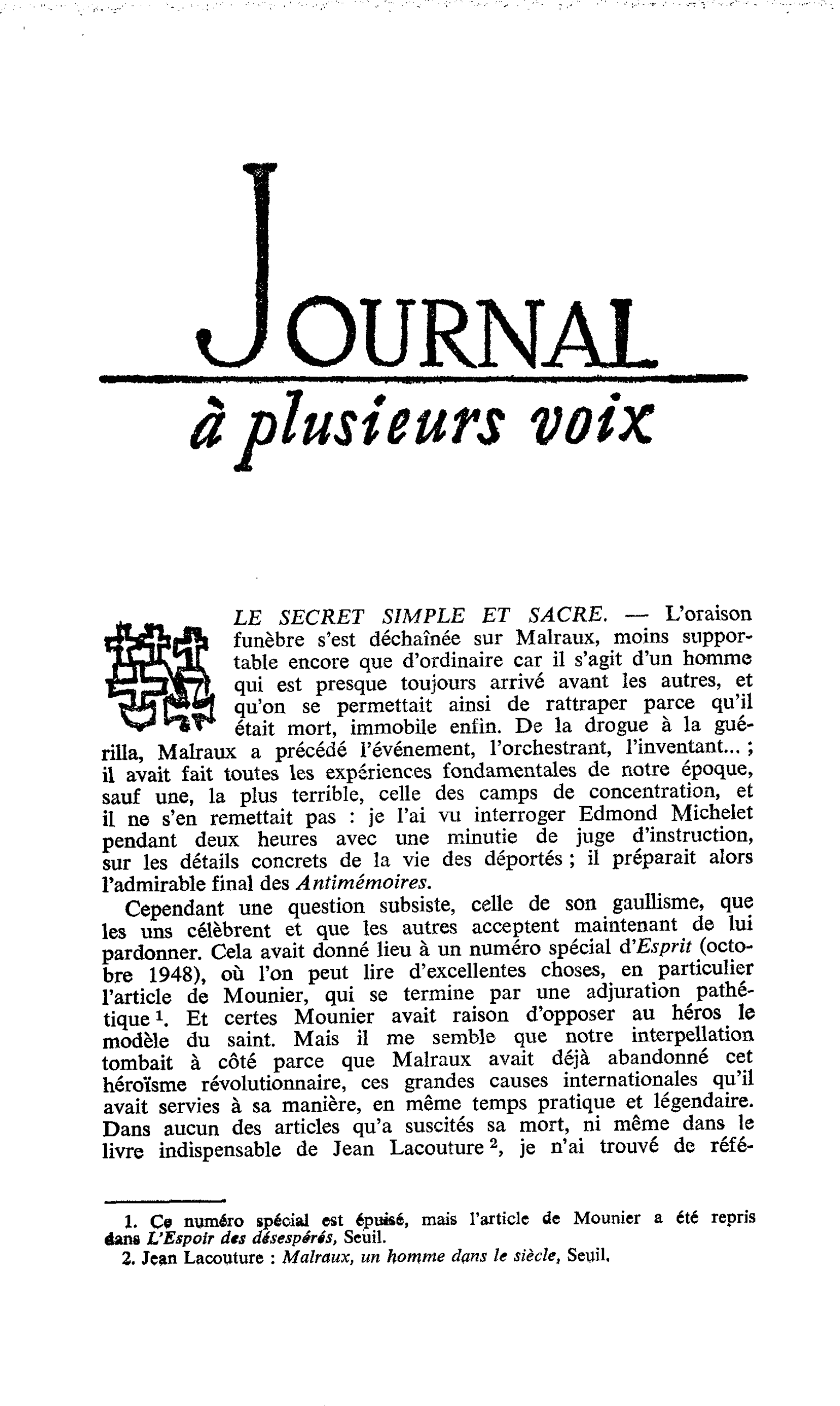 LE SECRET SIMPLE ET SACRE