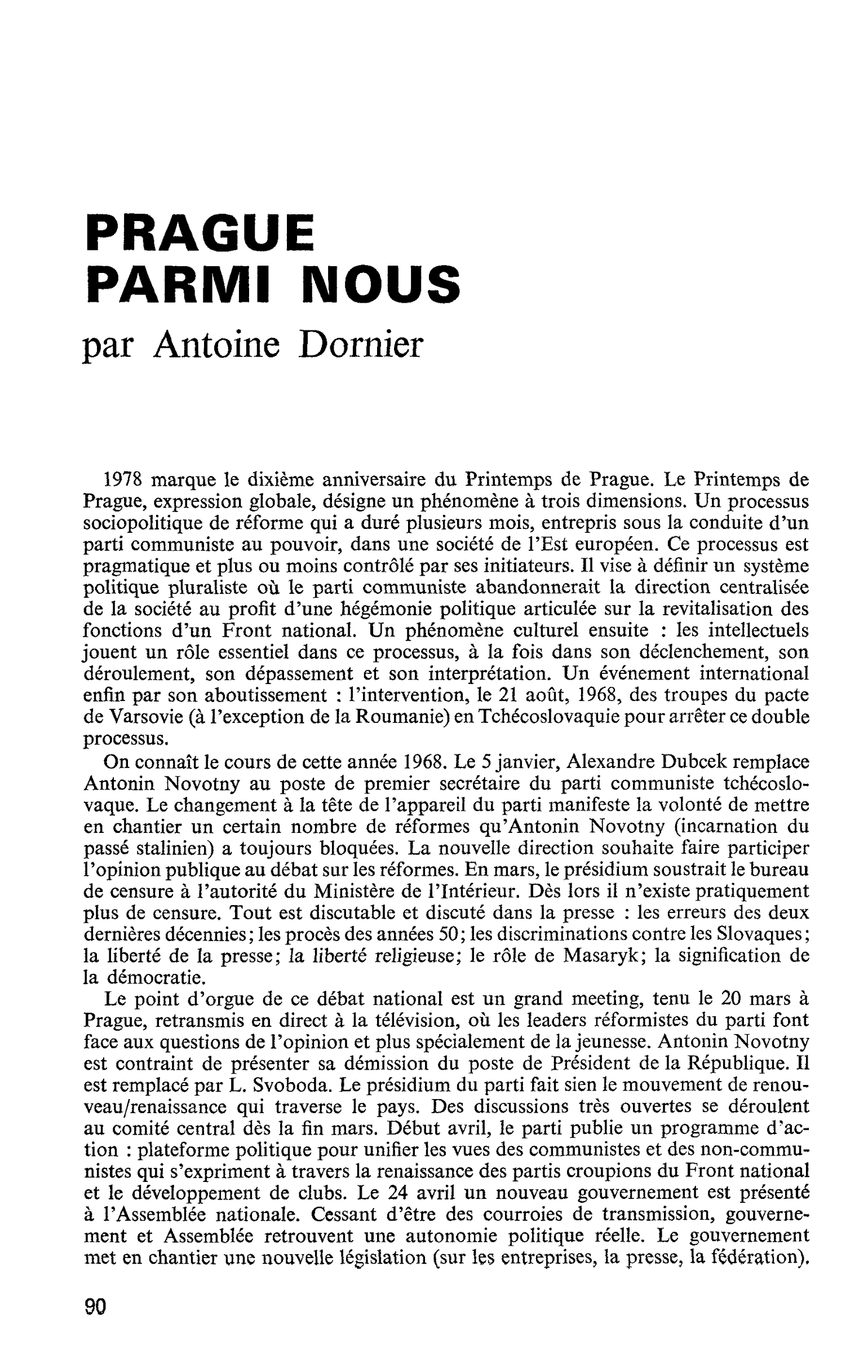 PRAGUE PARMI NOUS