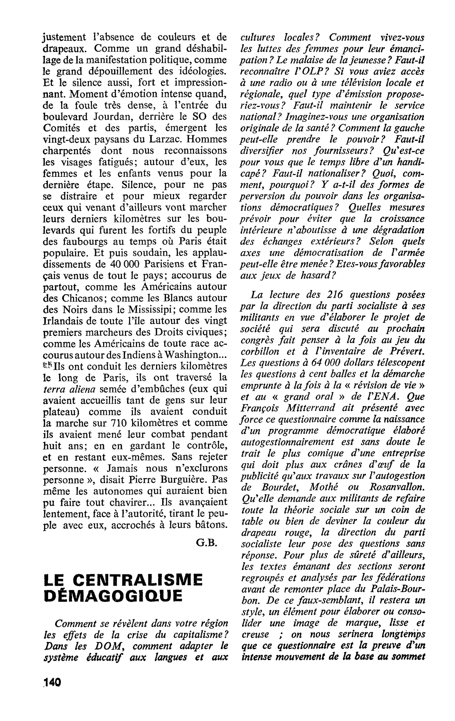 LE CENTRALISME DÉMAGOGIQUE