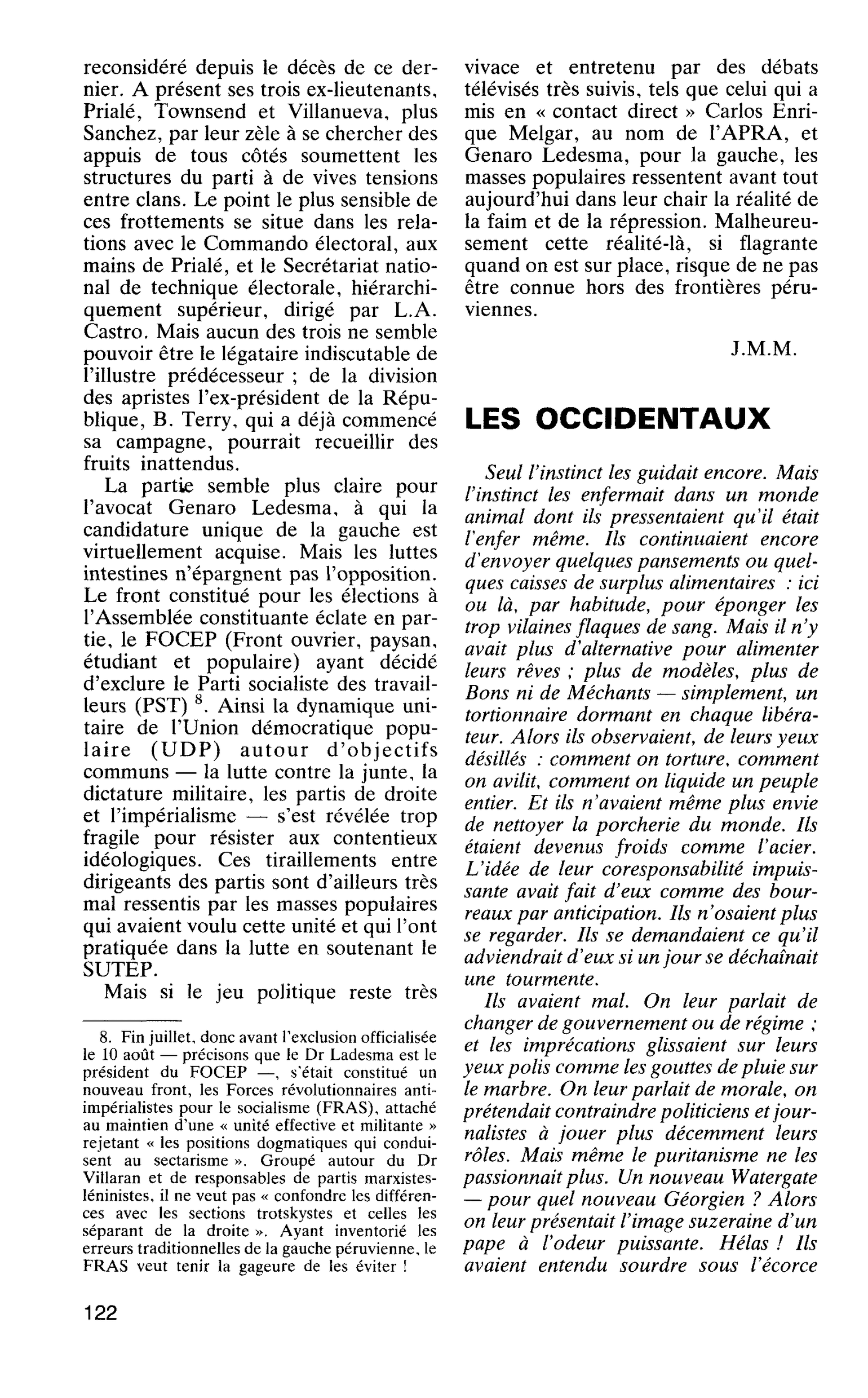 LES OCCIDENTAUX