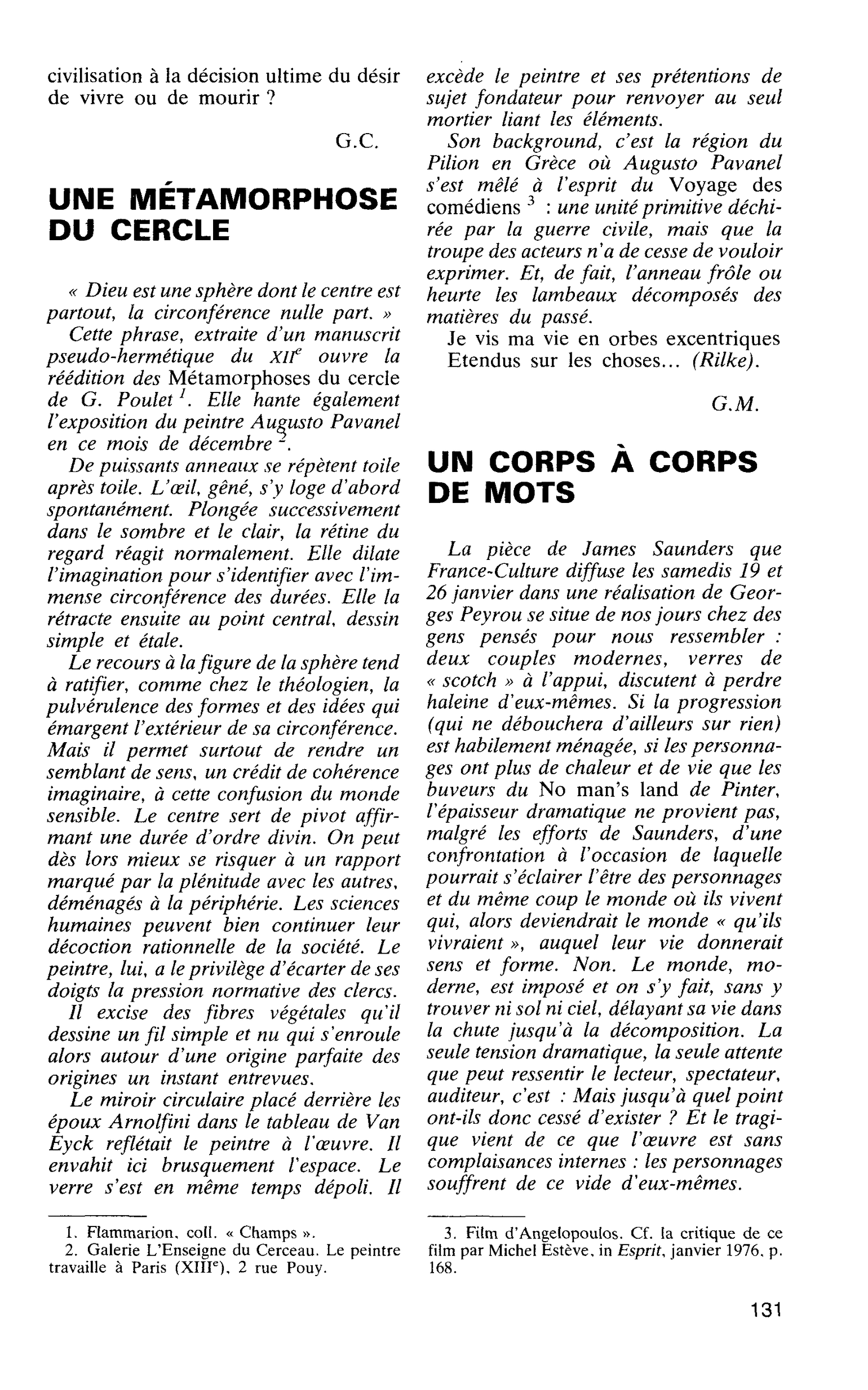 UNE MÉTAMORPHOSE DU CERCLE