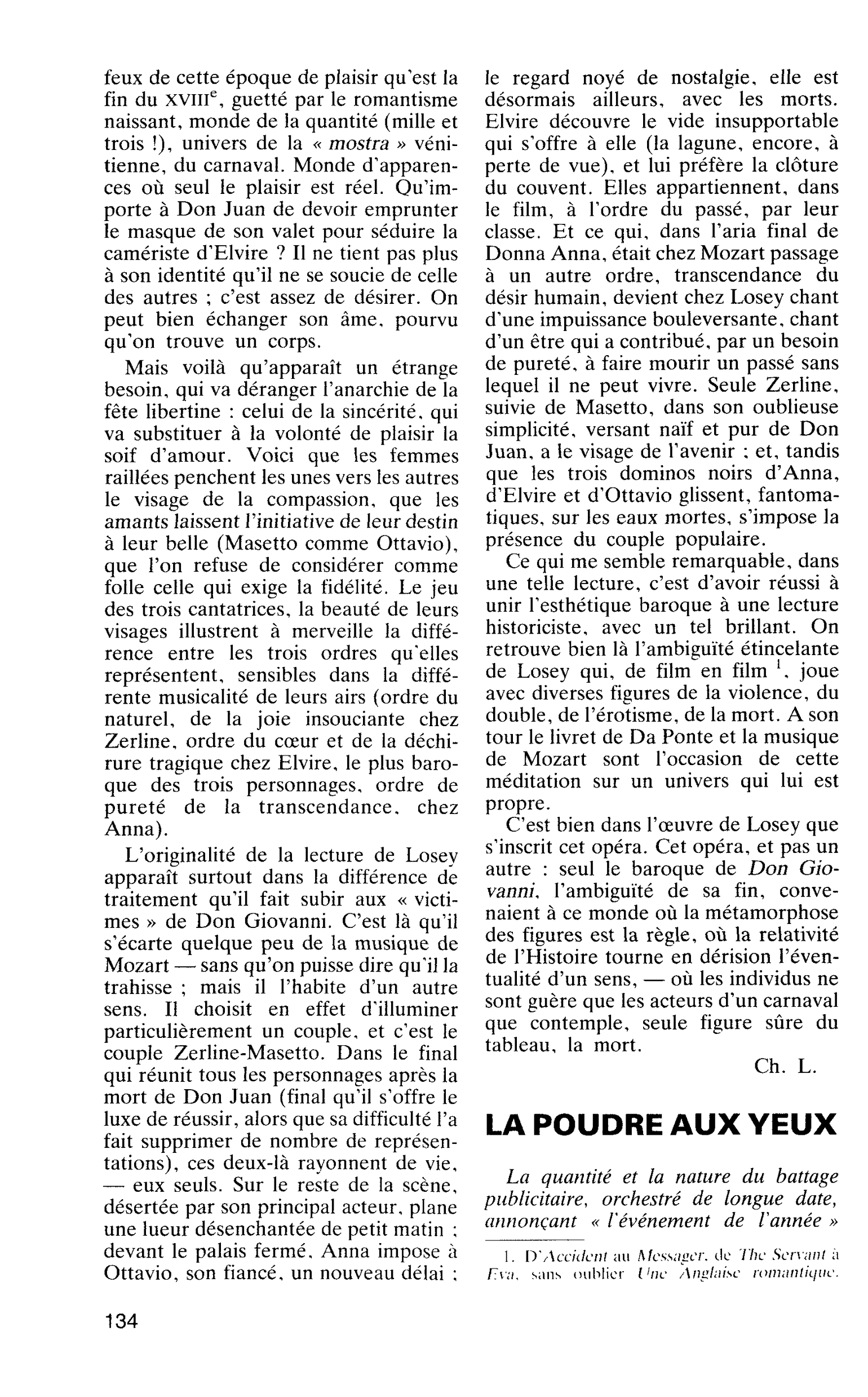 LA POUDRE AUX YEUX