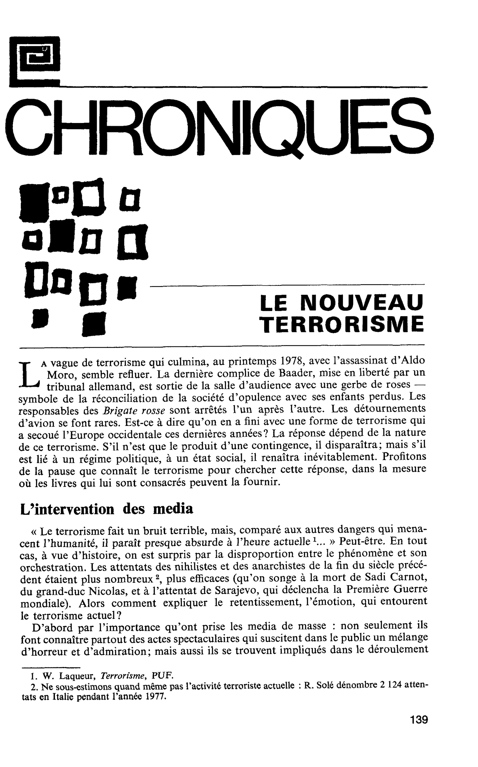 LE NOUVEAU TERRORISME