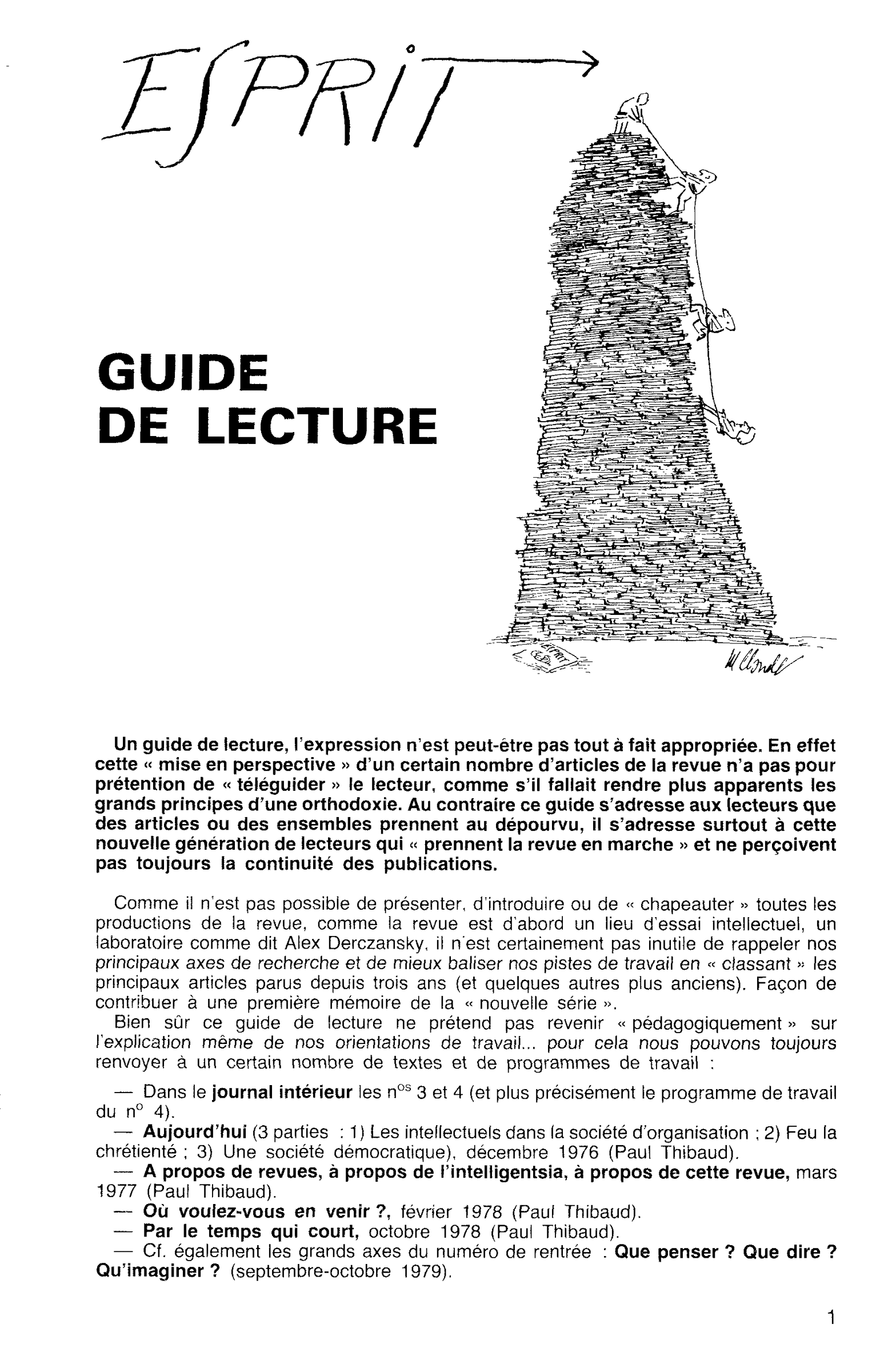 GUIDE DE LECTURE
