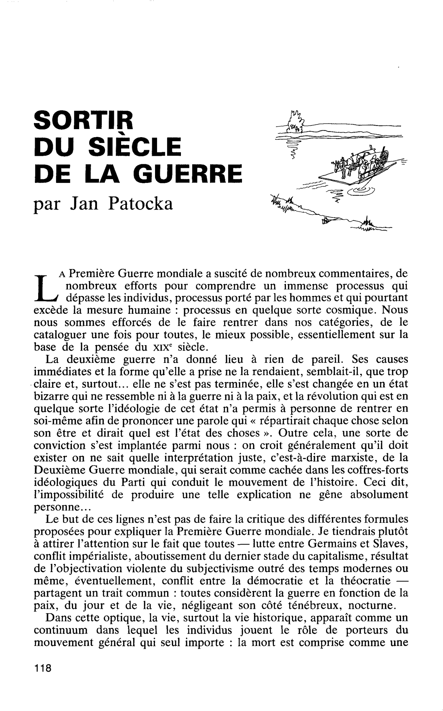 Sortir du siècle de la guerre