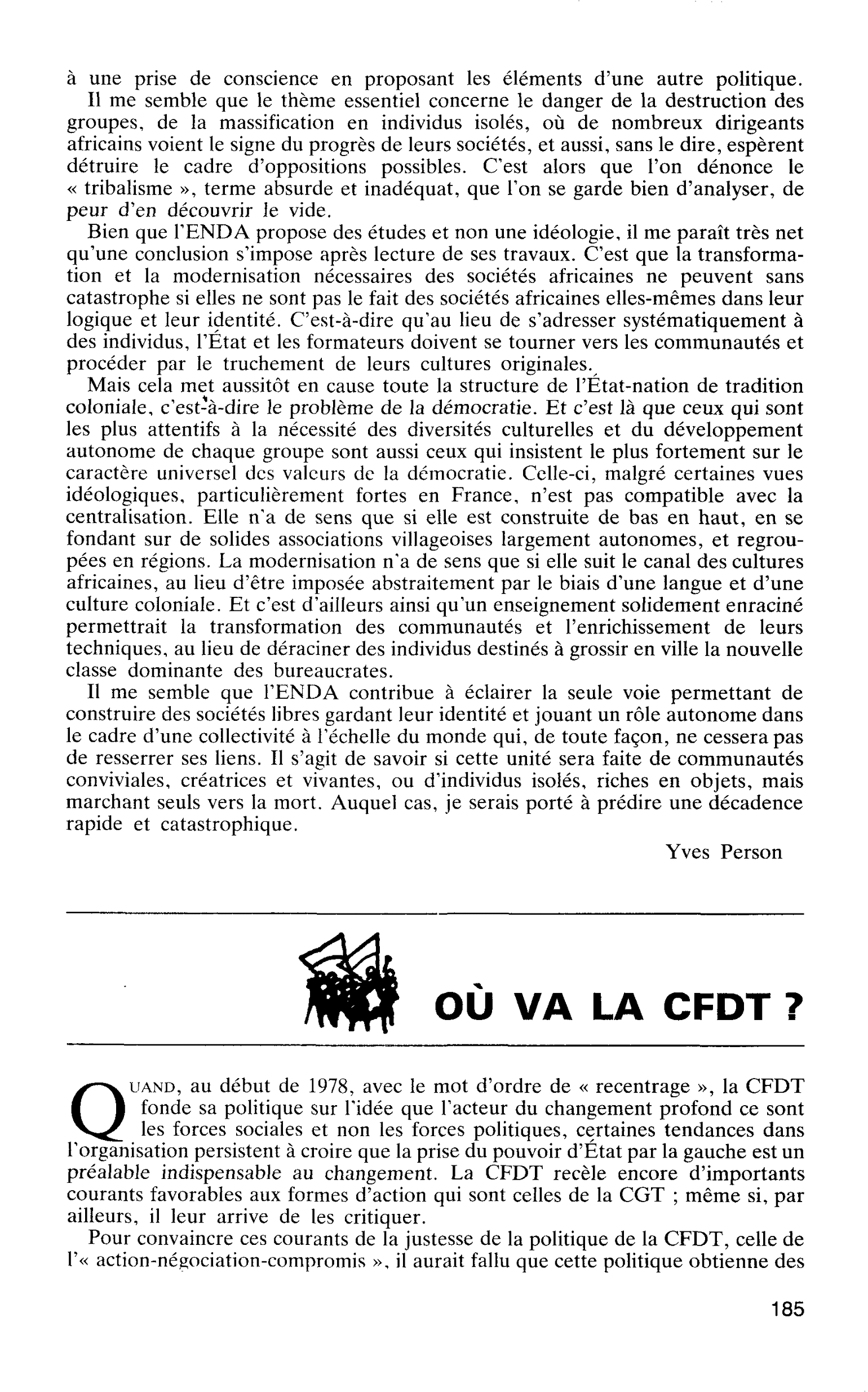 OU VA LA CFDT ?
