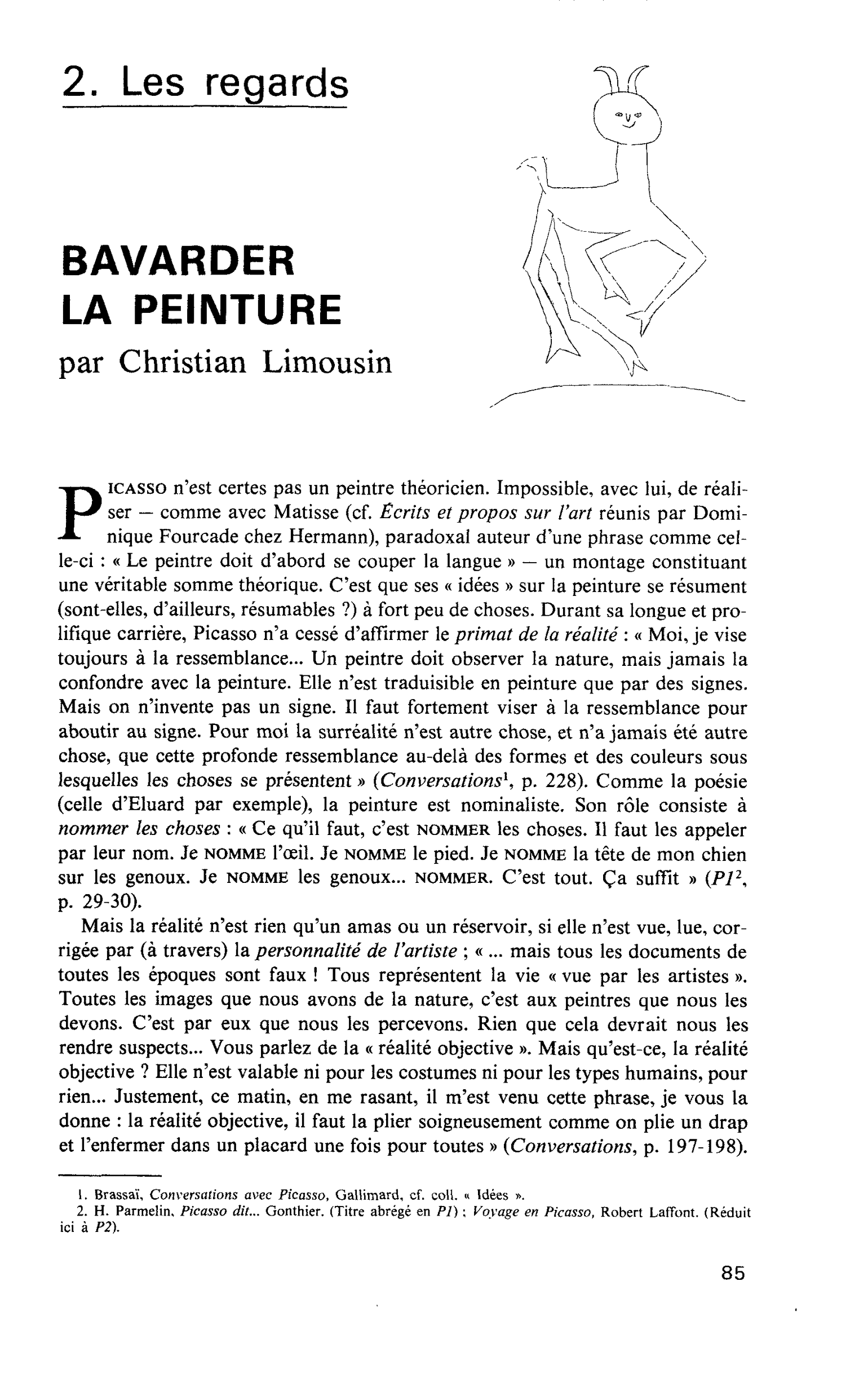 BAVARDER LA PEINTURE