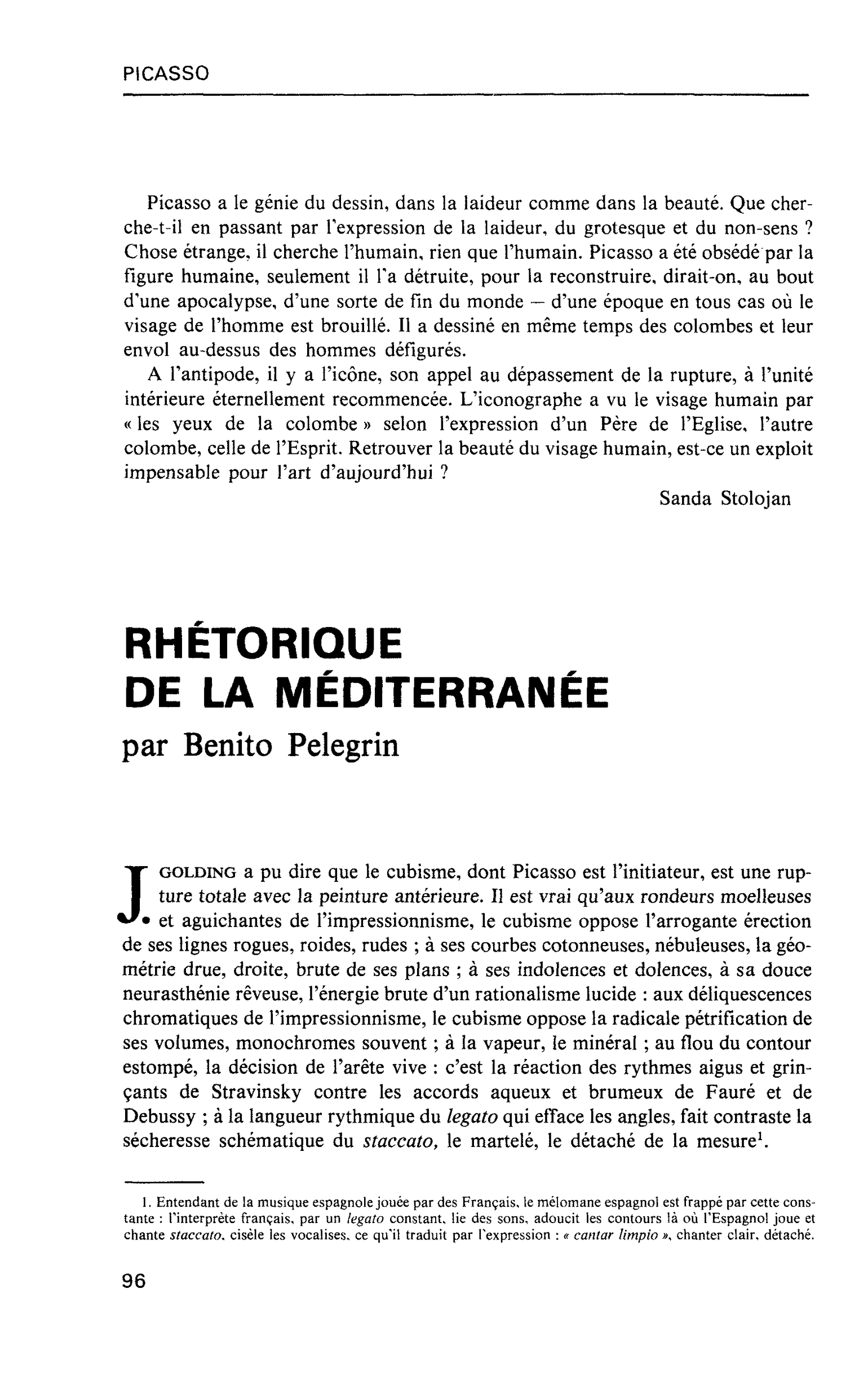 RHÉTORIQUE DE LA MÉDITERRANÉE