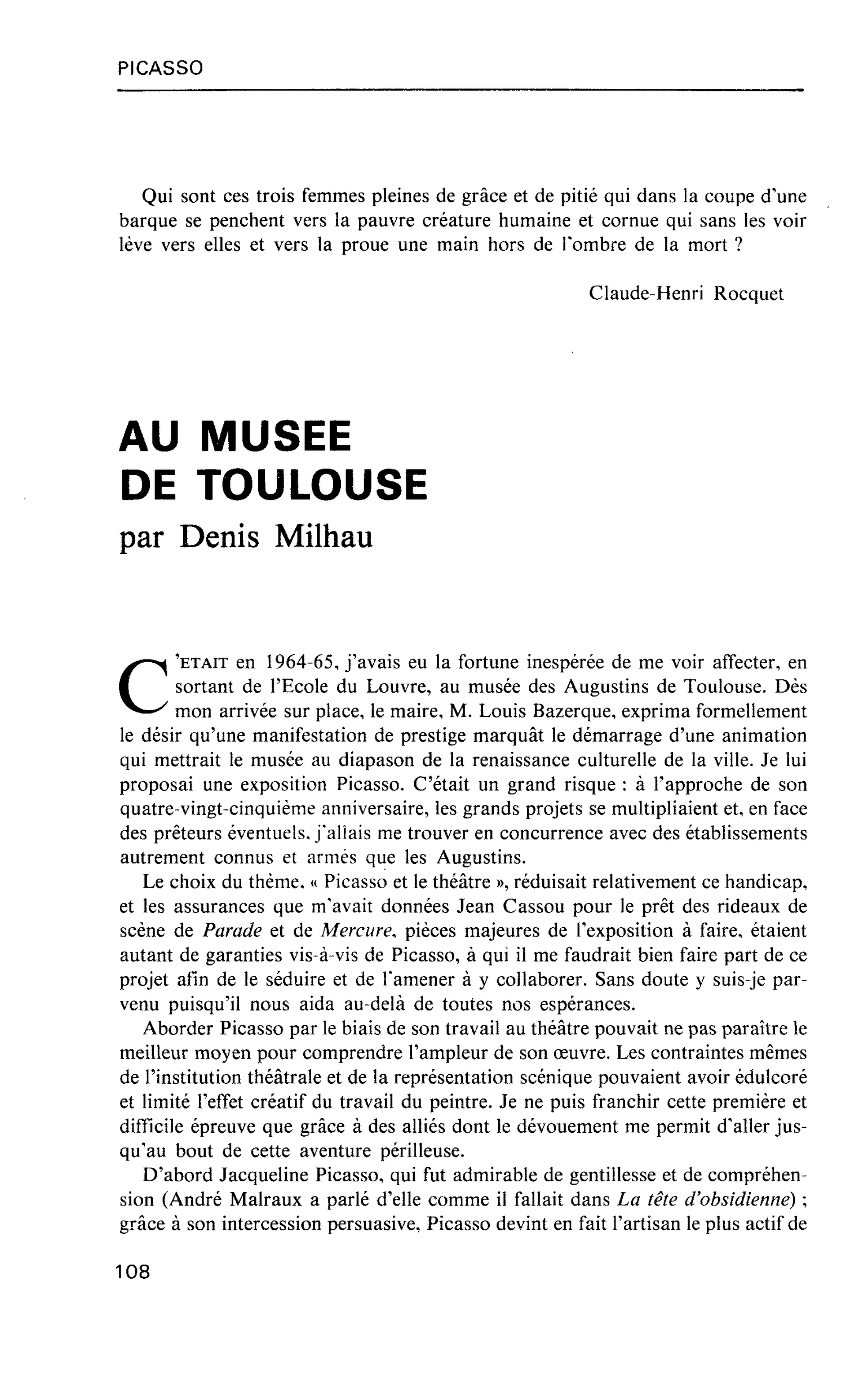 AU MUSEE DE TOULOUSE