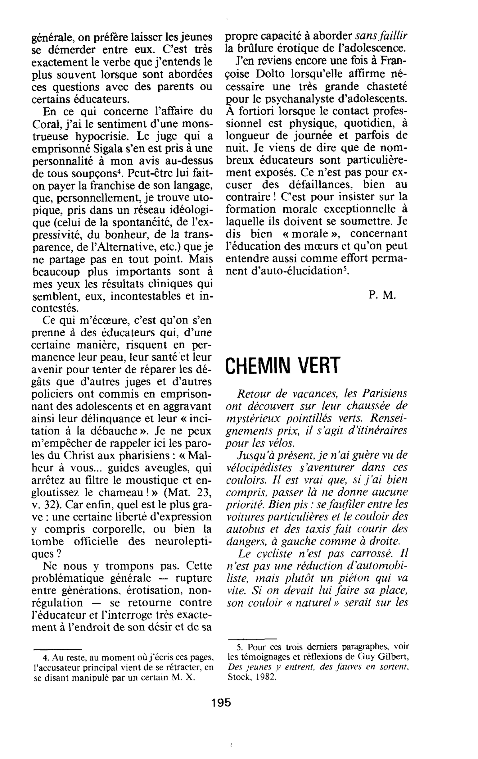 CHEMIN VERT