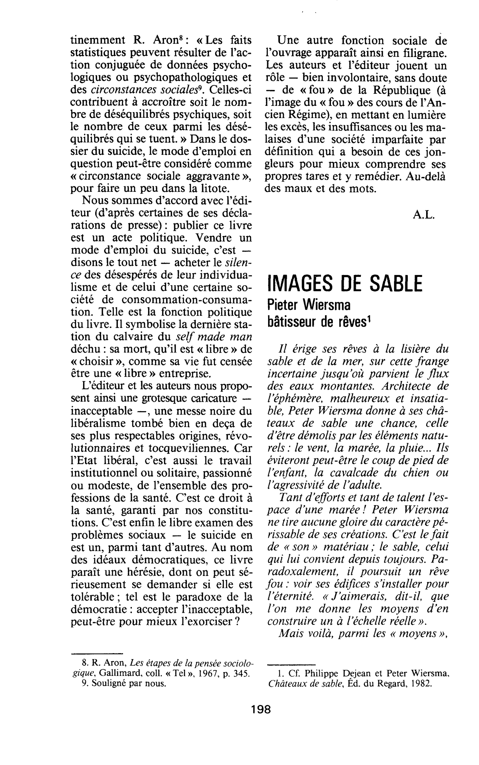 IMAGES DE SABLE. Pieter Wiersma bâtisseur de rêves