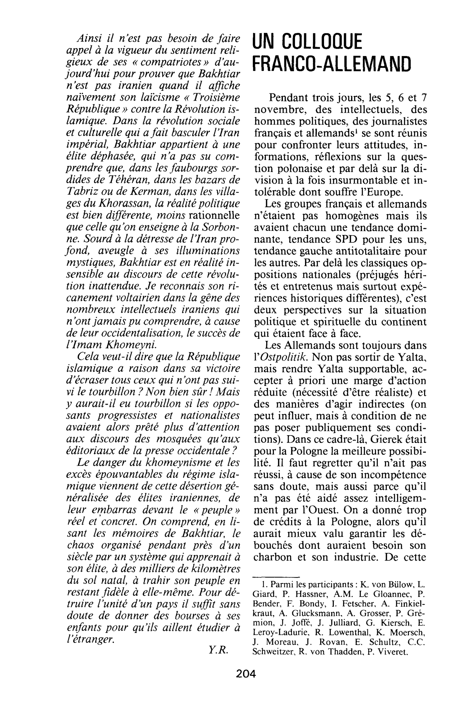 UN COLLOQUE FRANCO-ALLEMAND
