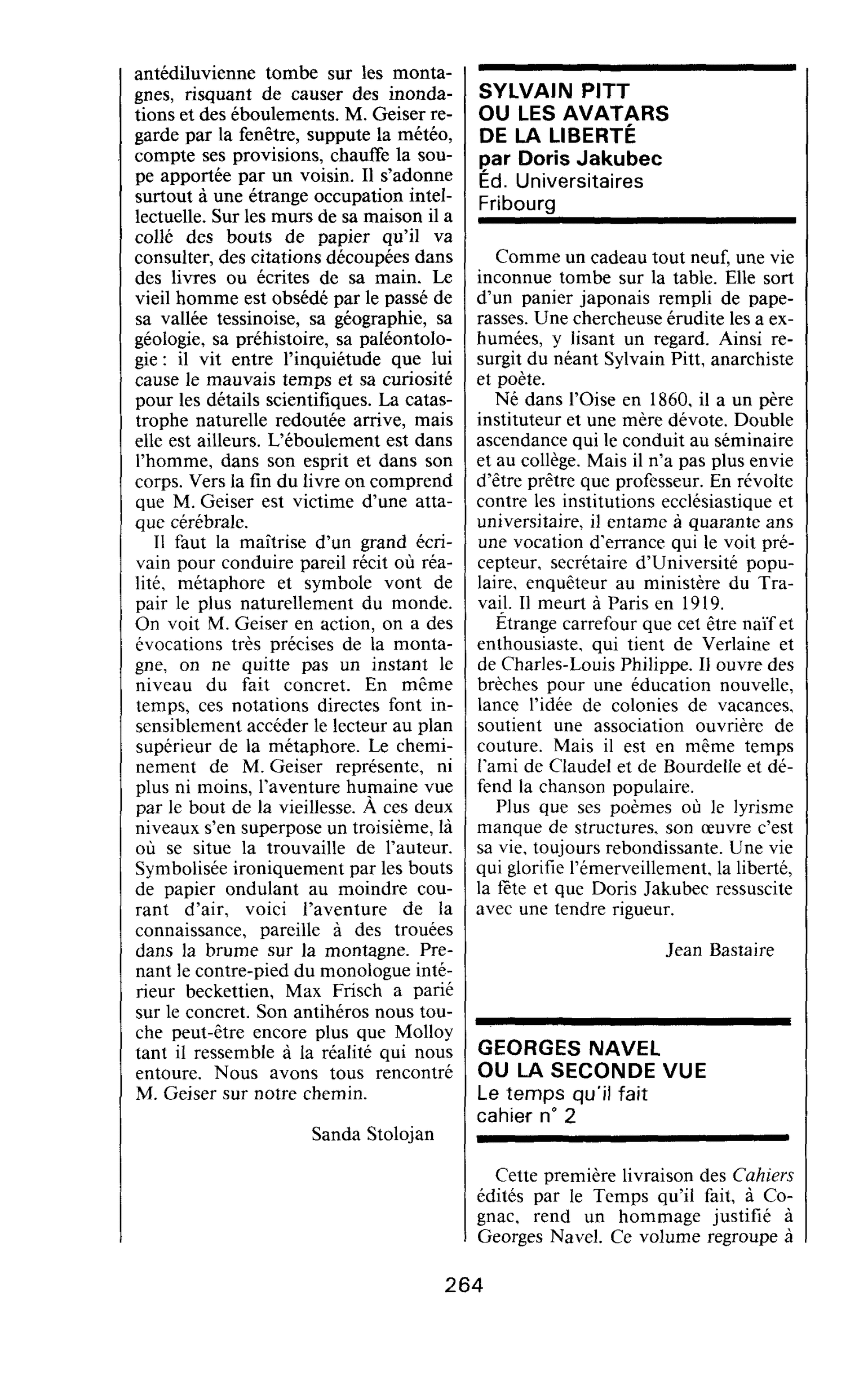 GEORGES NAVEL OU LA SECONDE VUE