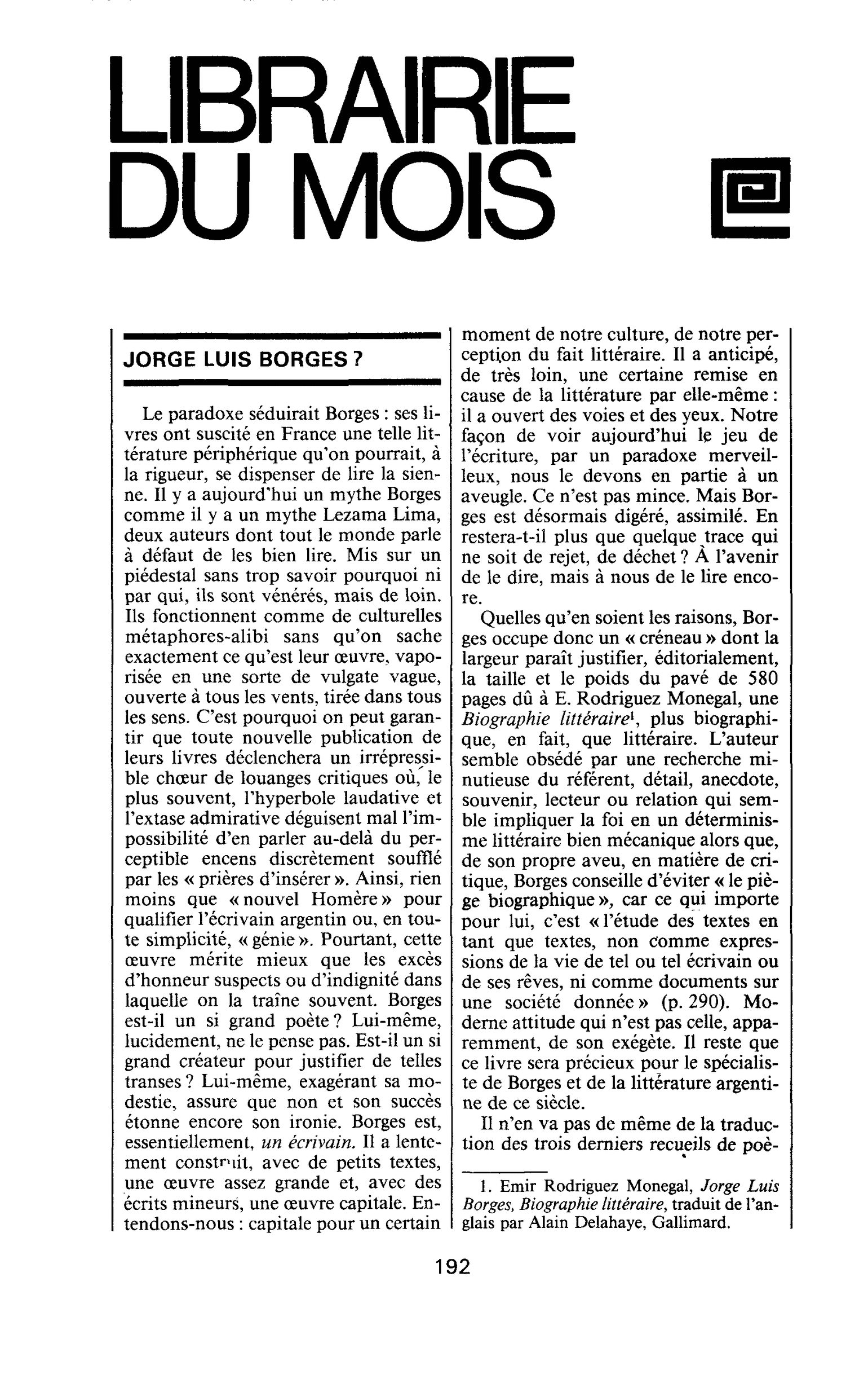 JORGE LUIS BORGES ?
