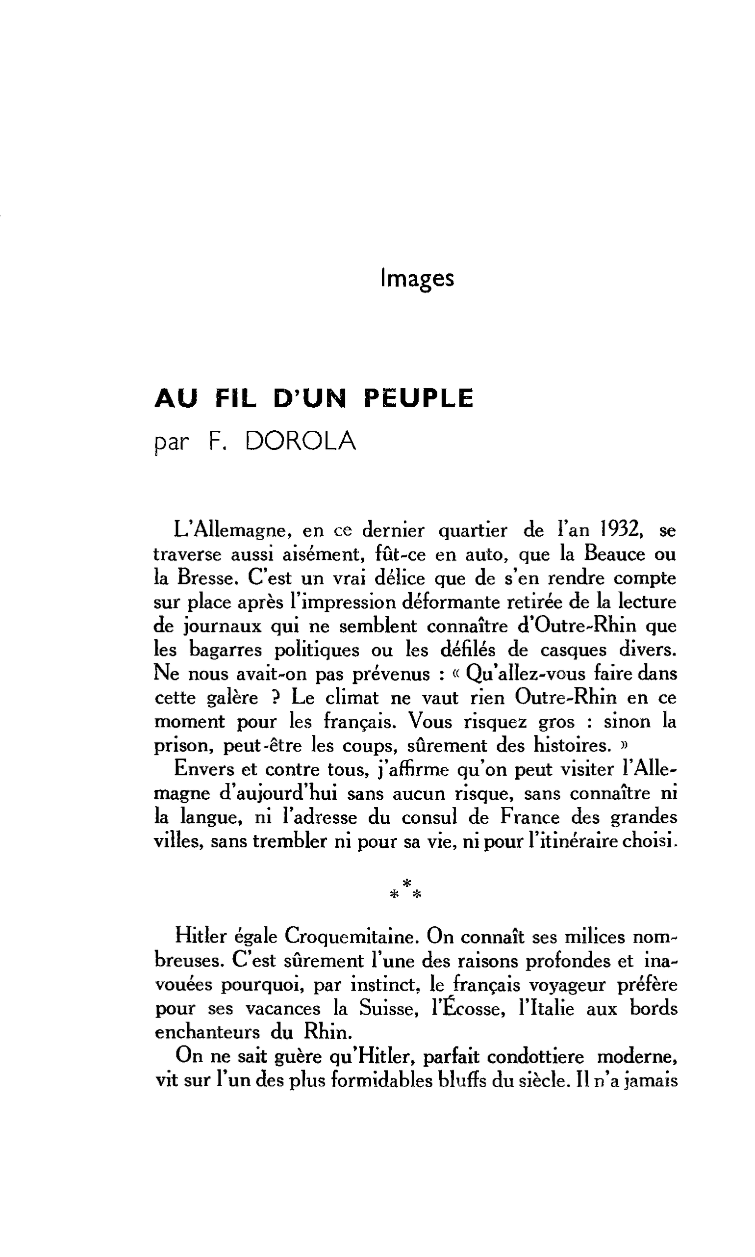 Images. AU FIL D’UN PEUPLE