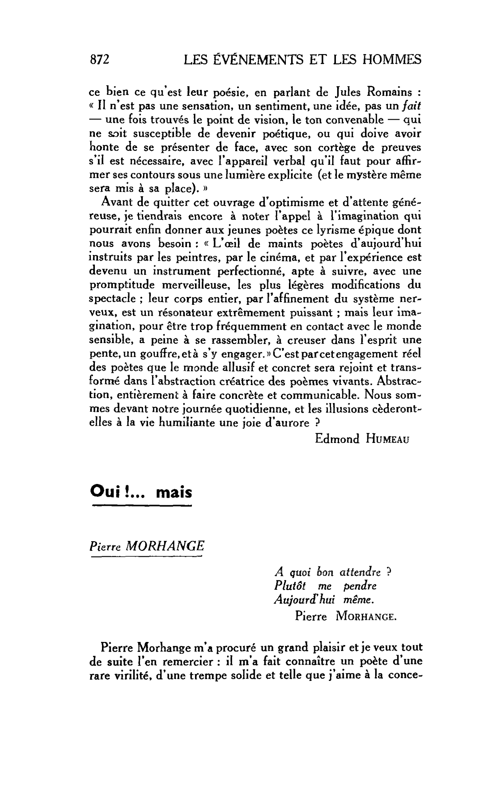 LES LETTRES : Oui !… mais
