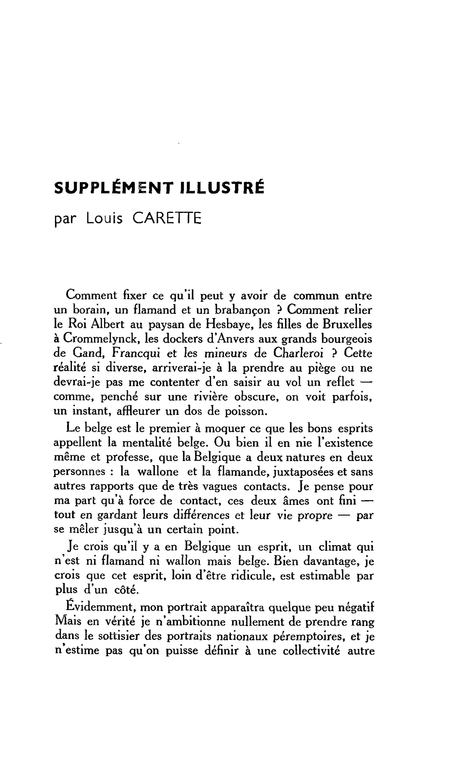 SUPPLÉMENT ILLUSTRÉ