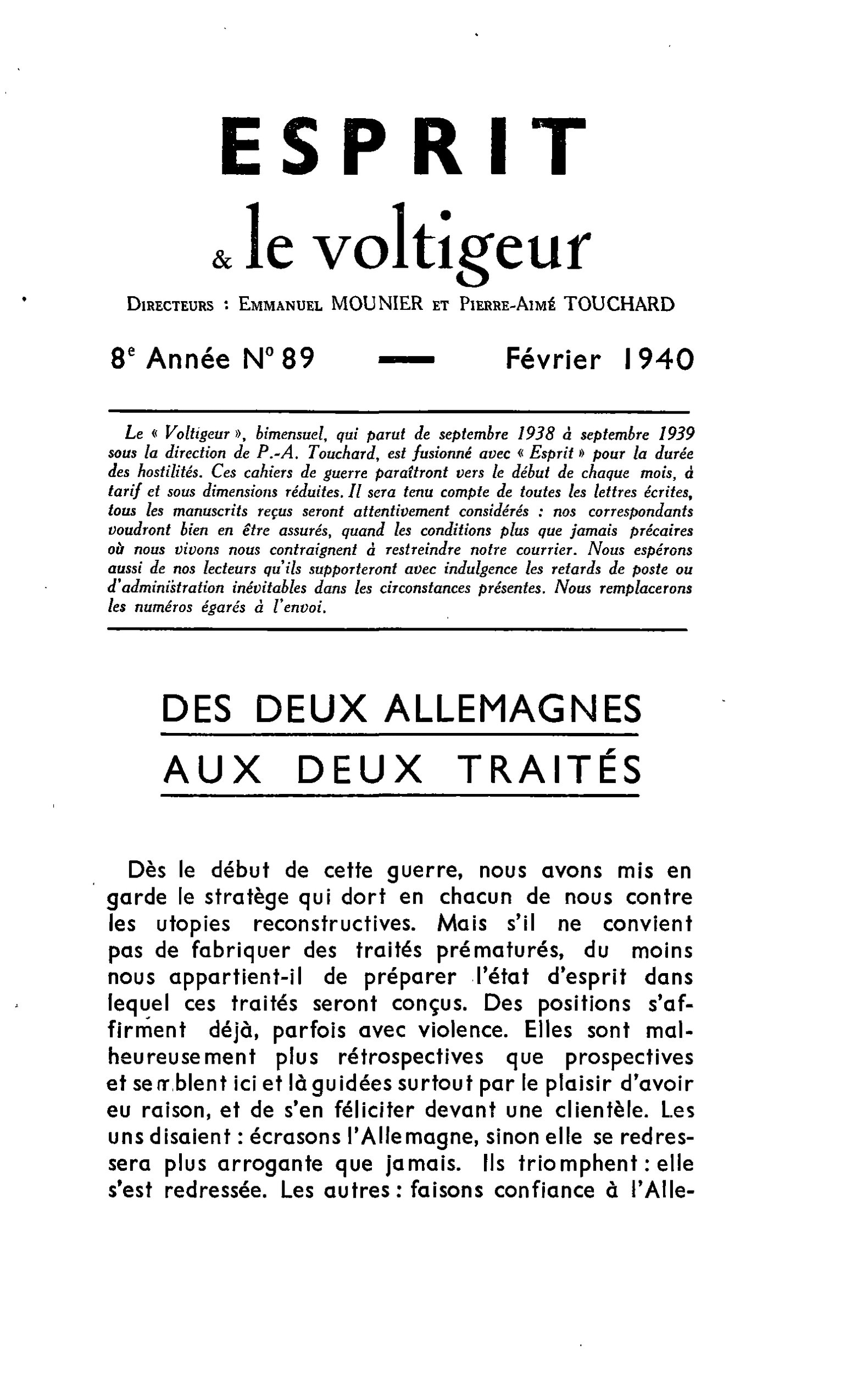 DES DEUX ALLEMAGNES AUX DEUX TRAITÉS