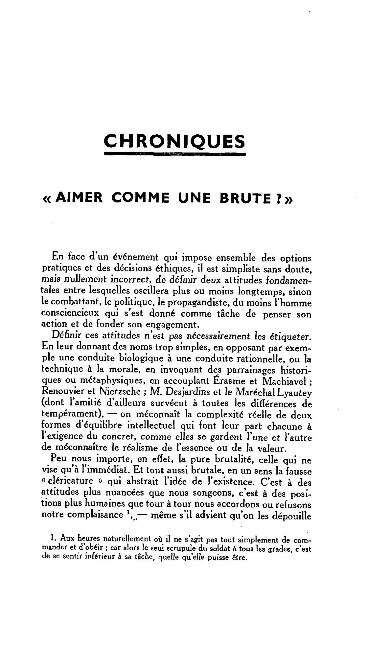 « AIMER COMME UNE BRUTE ? »