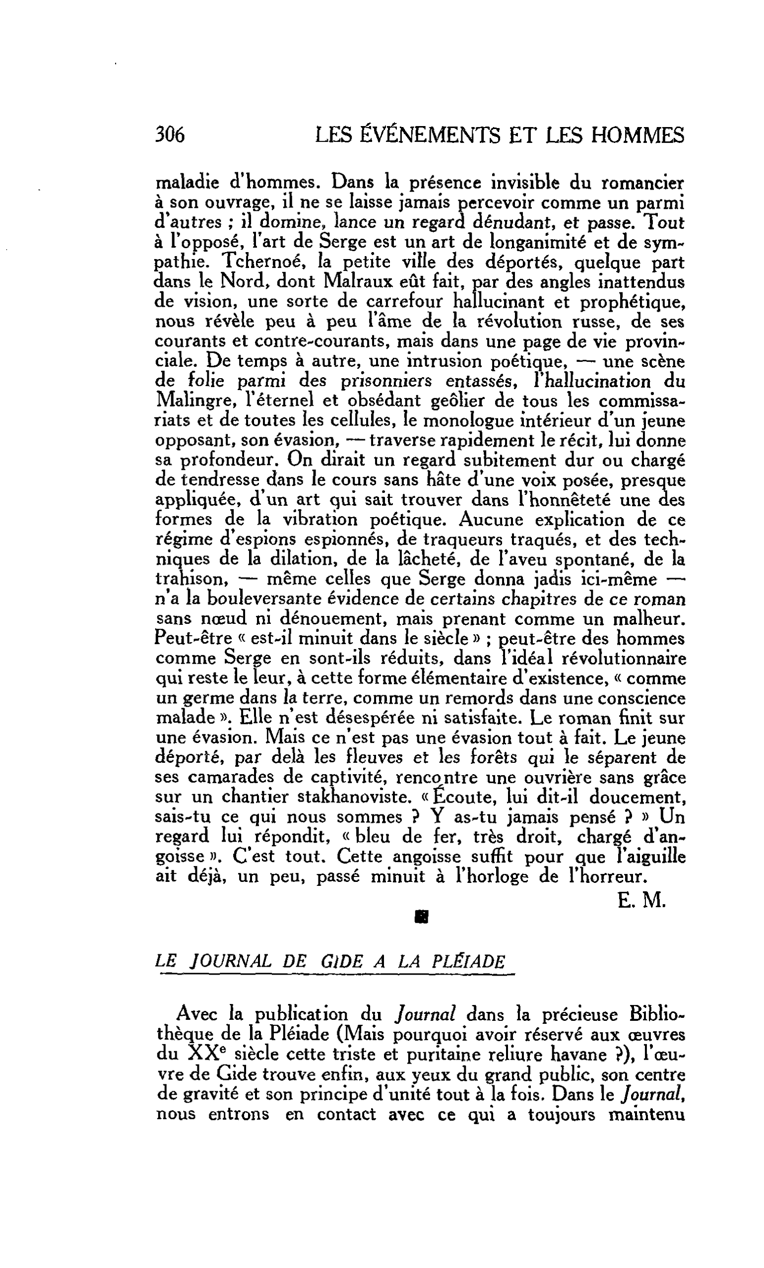 LES LETTRES : LE JOURNAL DE GIDE A LA PLÉIADE