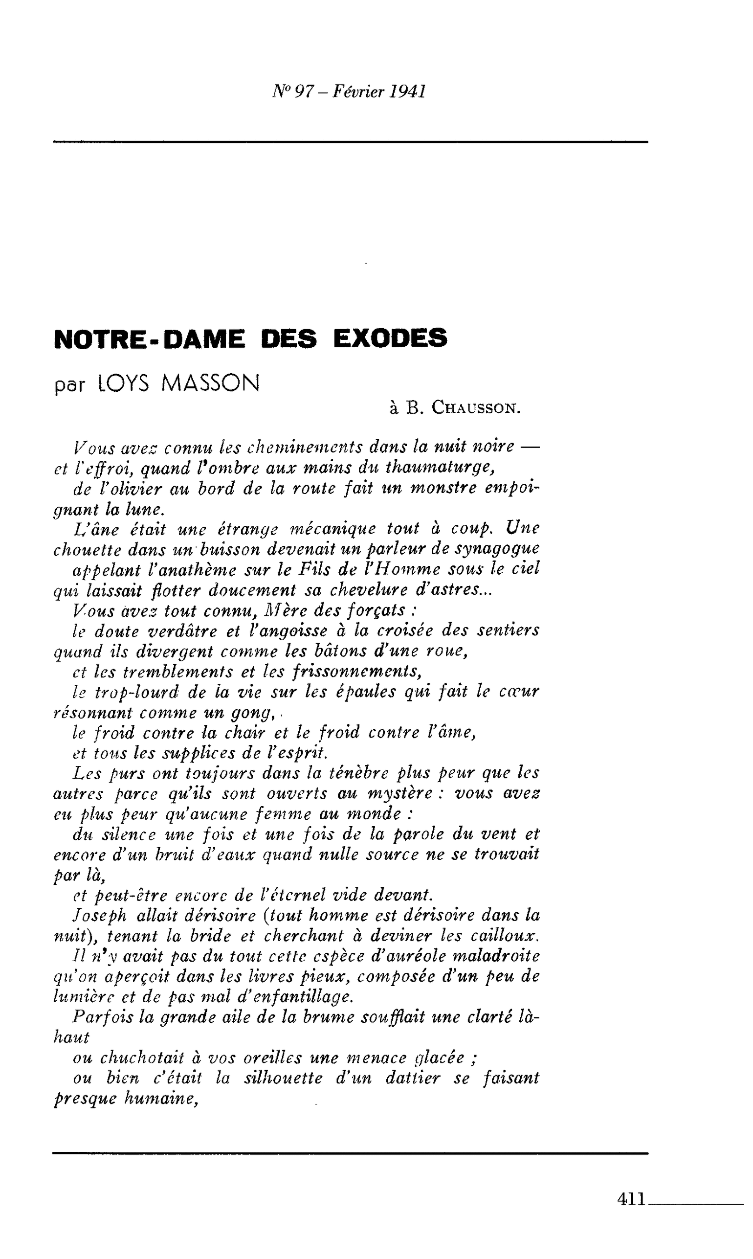 NOTRE-DAME DES EXODES