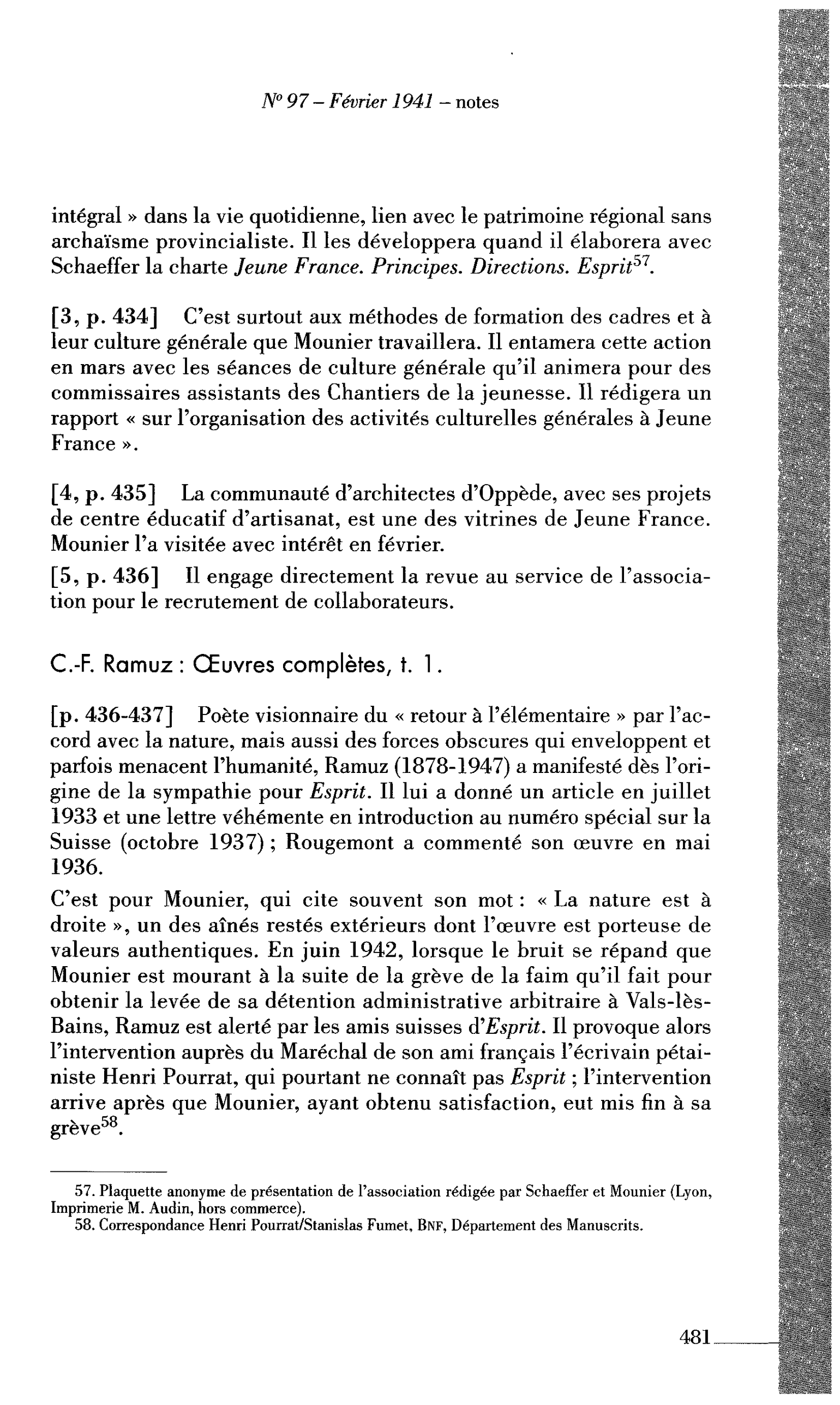 Les Lettres. C.-F. Ramuz : OEuvres complètes, t. 1.