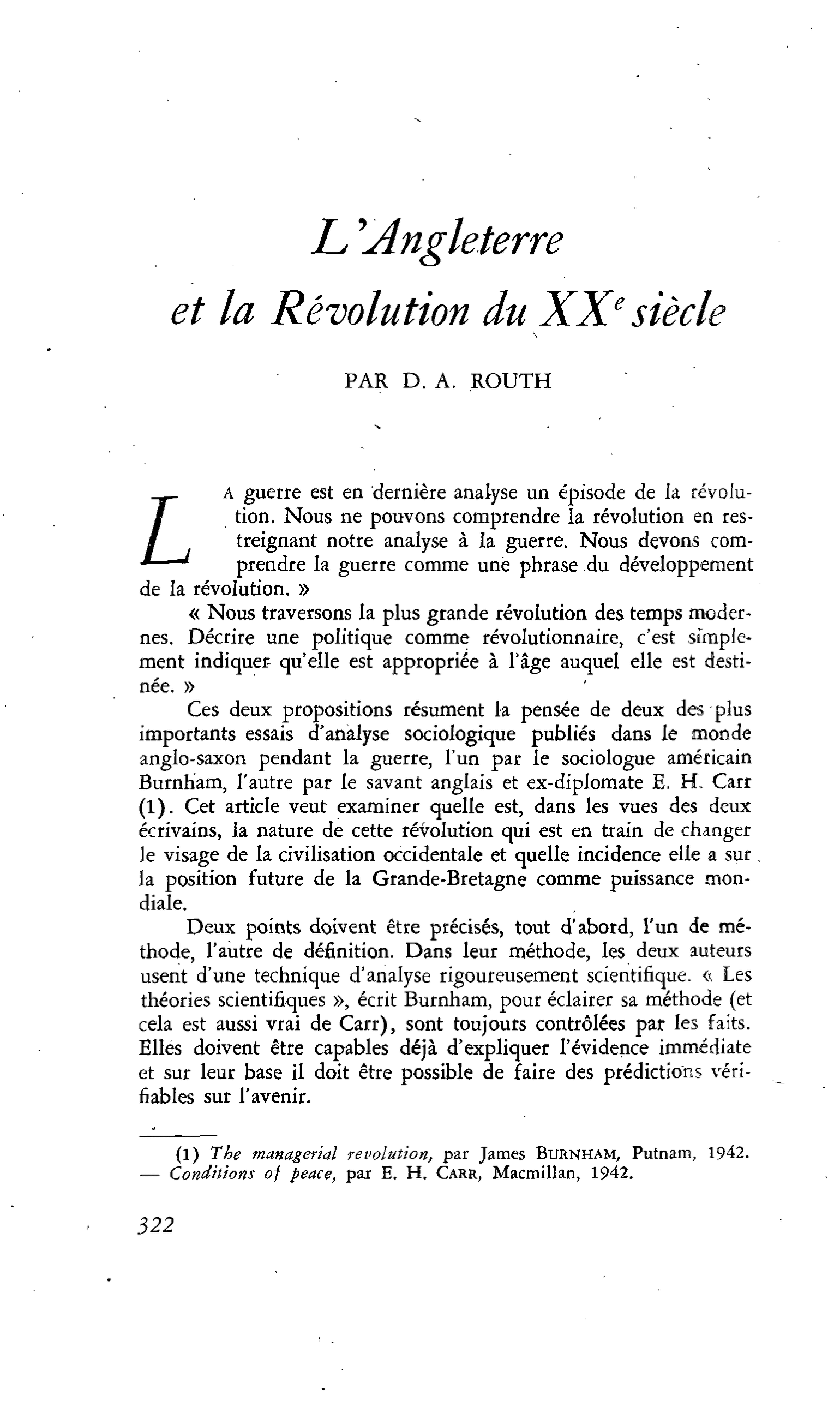 L’Angleterre et la Révolution au XXe siècle