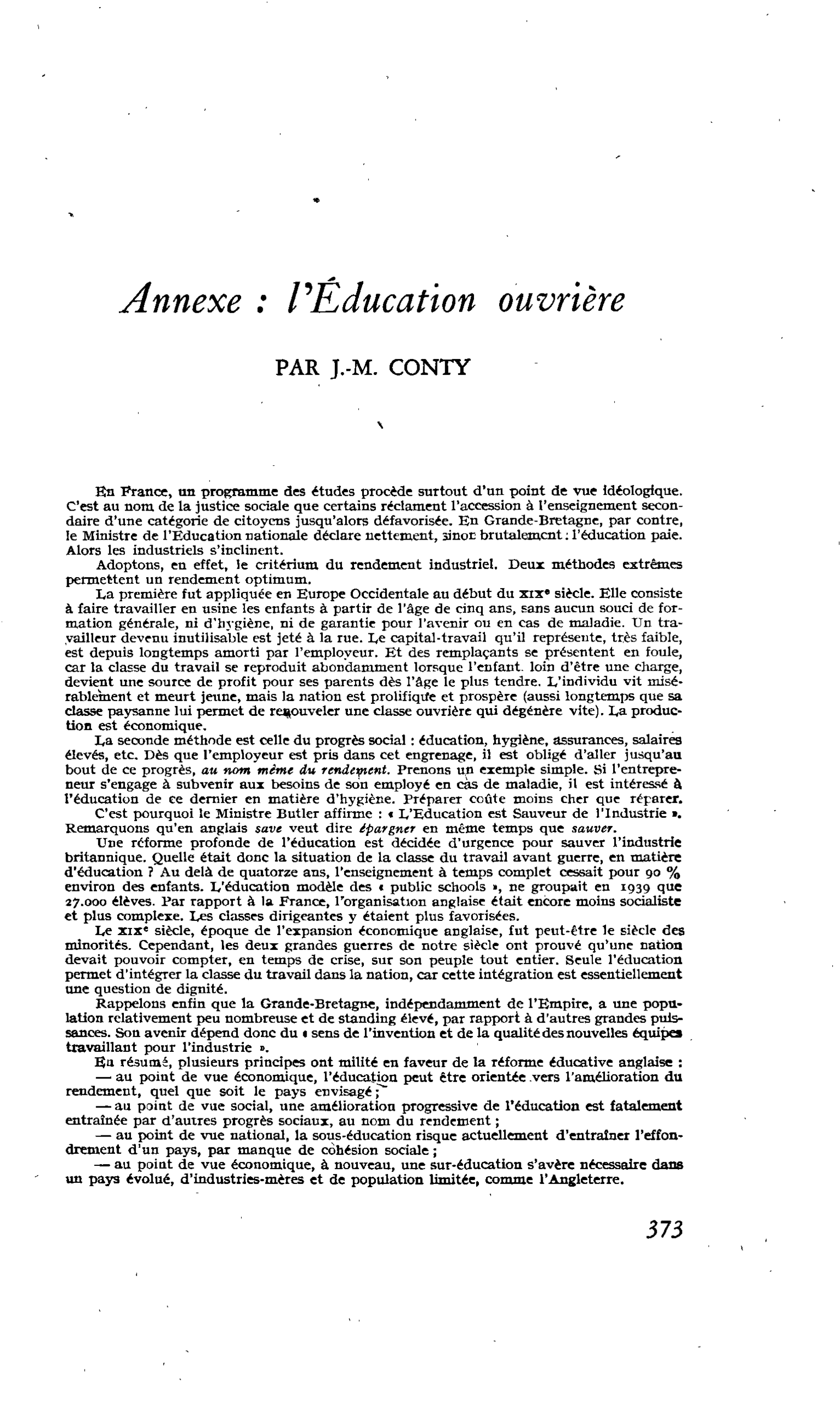Annexe : l’Éducation ouvrière