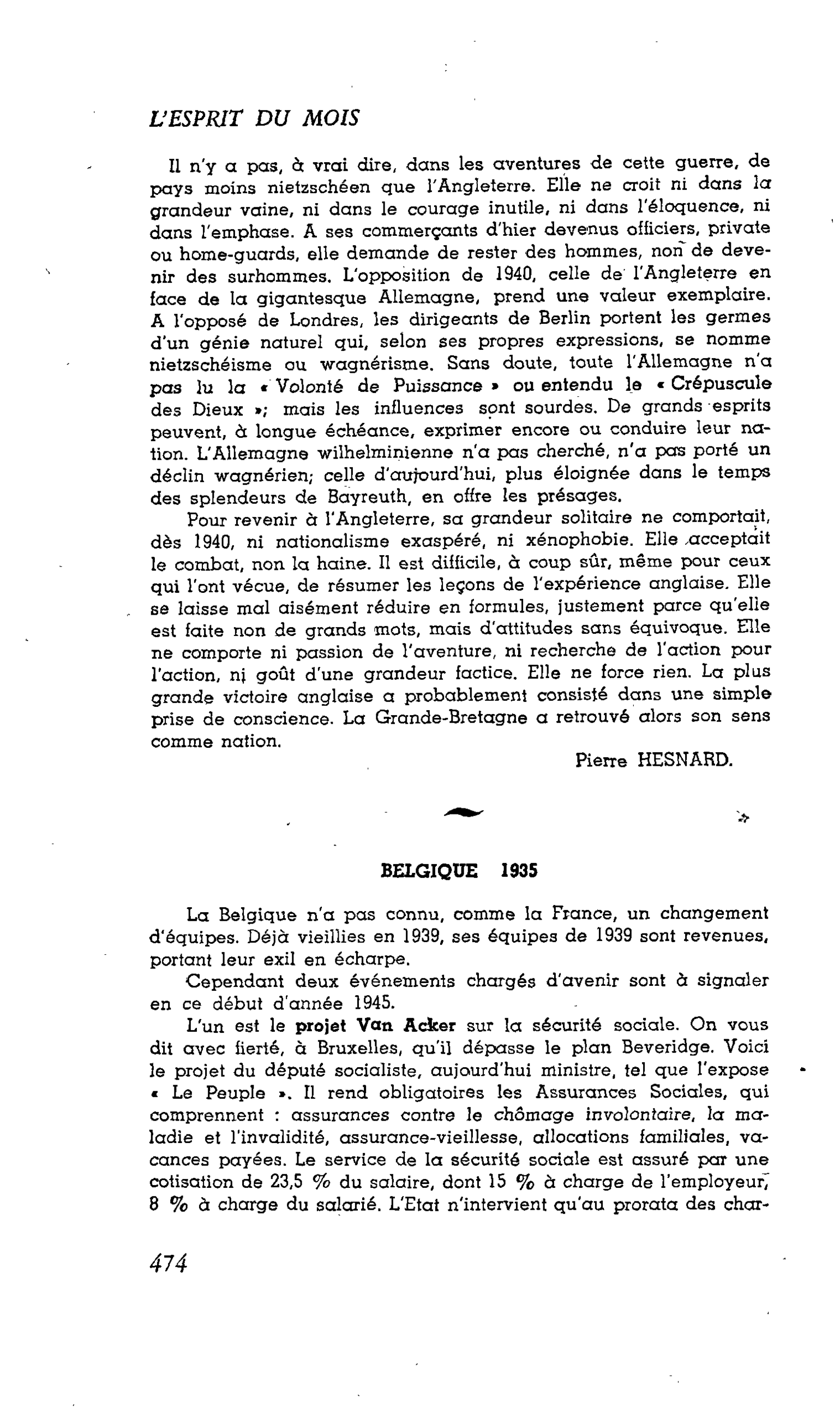 BELGIQUE 1935