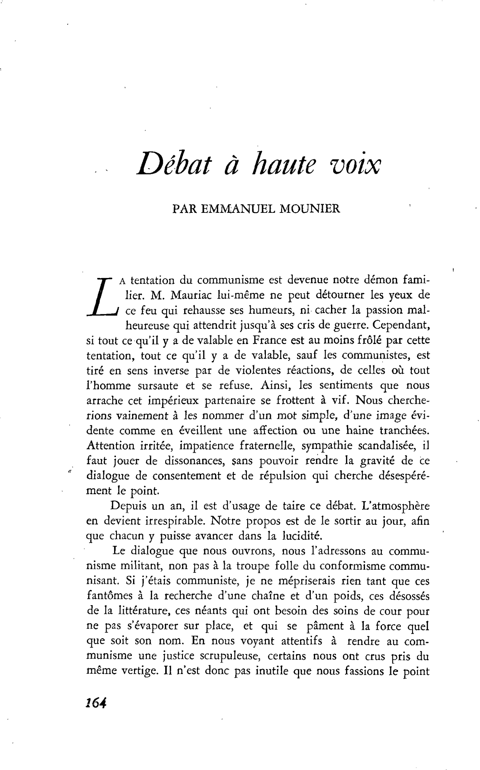 Débat à haute voix