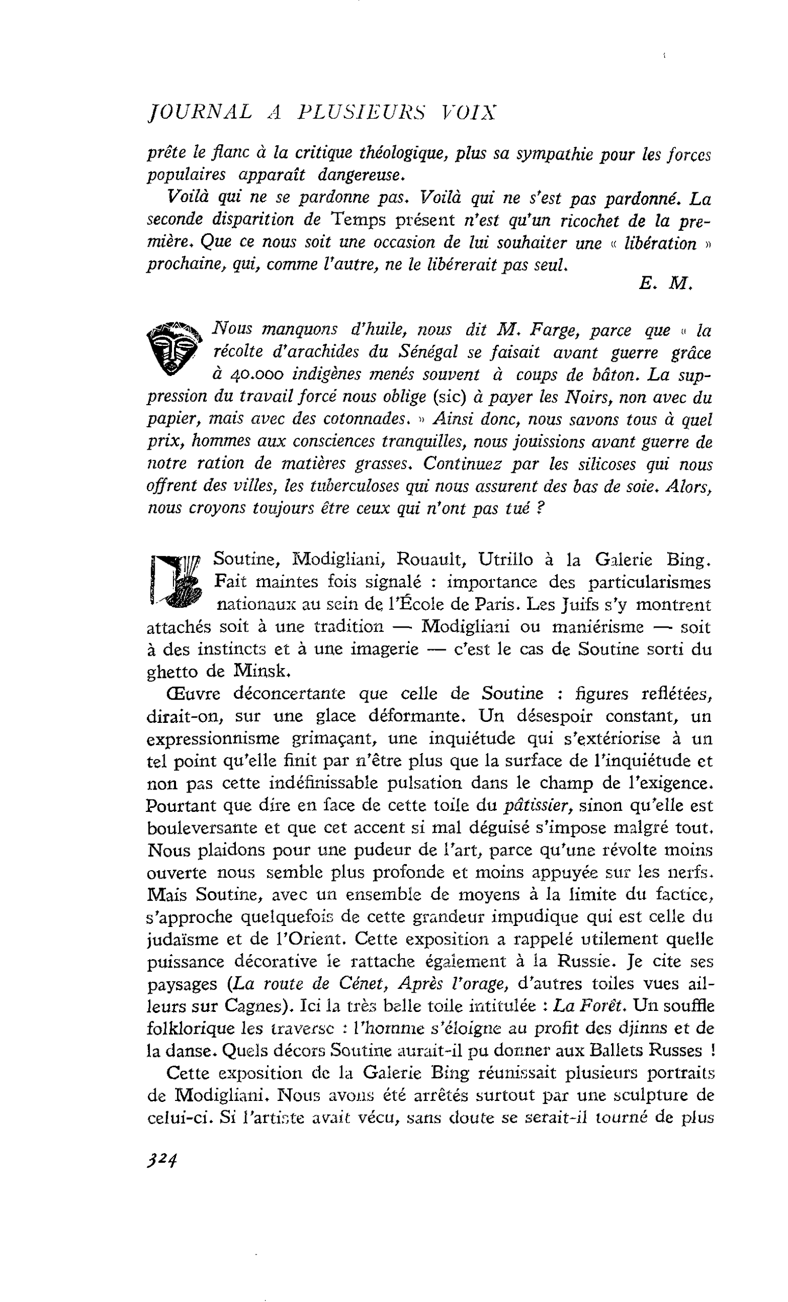Nous manquons d’huile