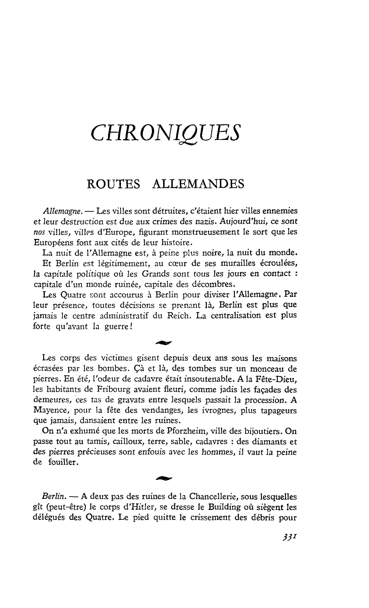 ROUTES ALLEMANDES